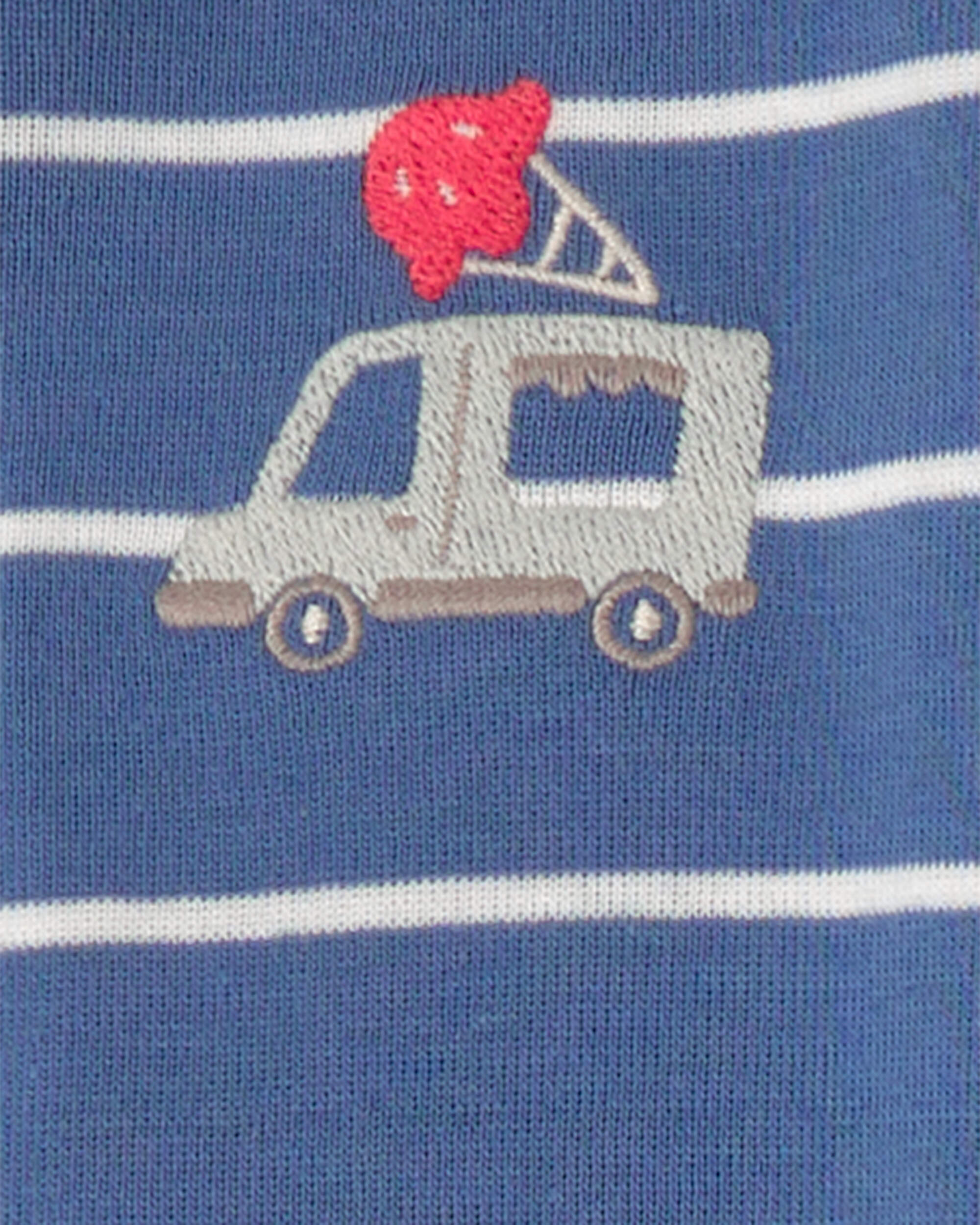 Baby 2-Pack Ice Cream Truck 100% Cotton Snug Fit 1-Piece Pyjama - Blue/Ivory