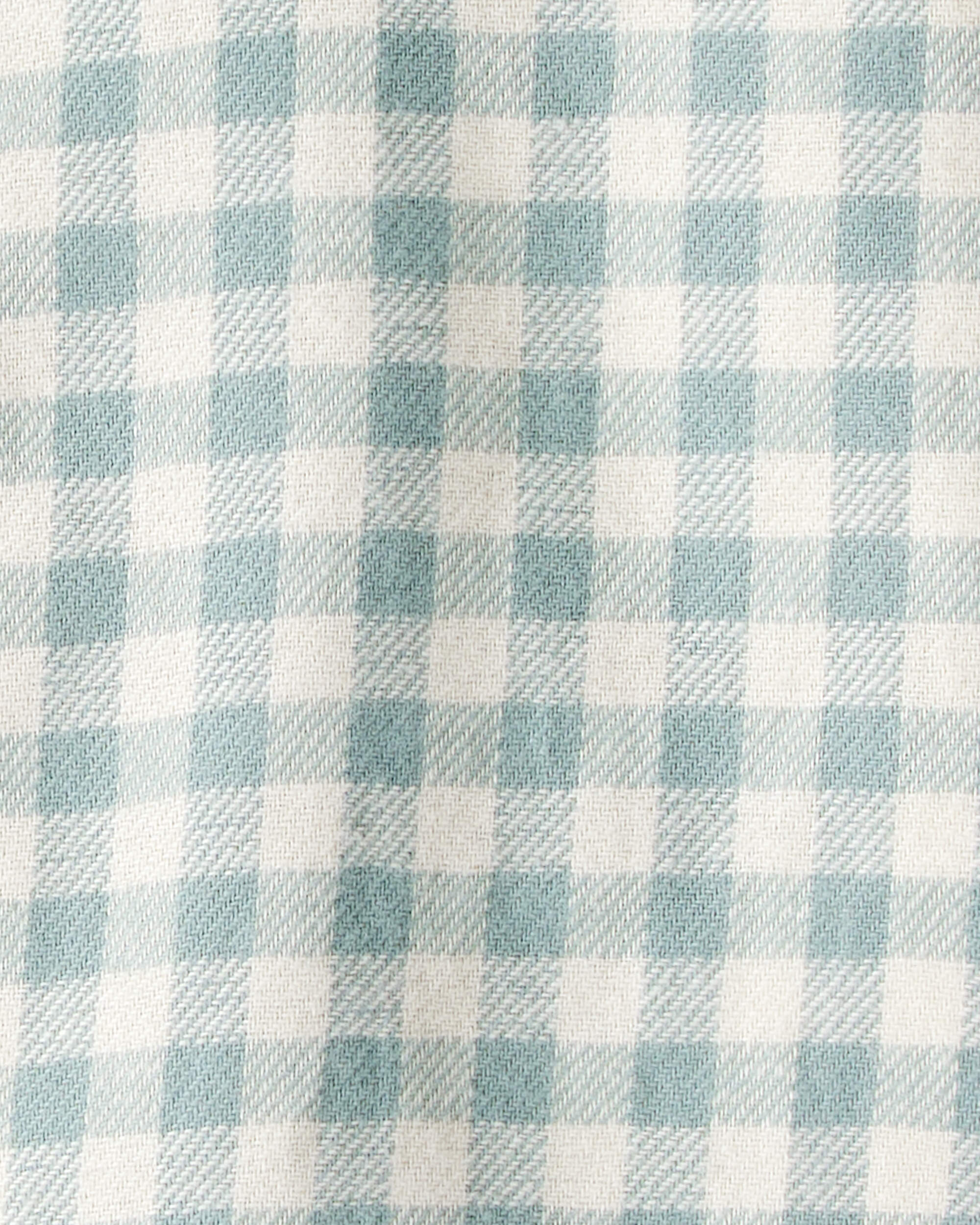 Baby Boy Checkered Print Bodysuit Overall Set - Blue