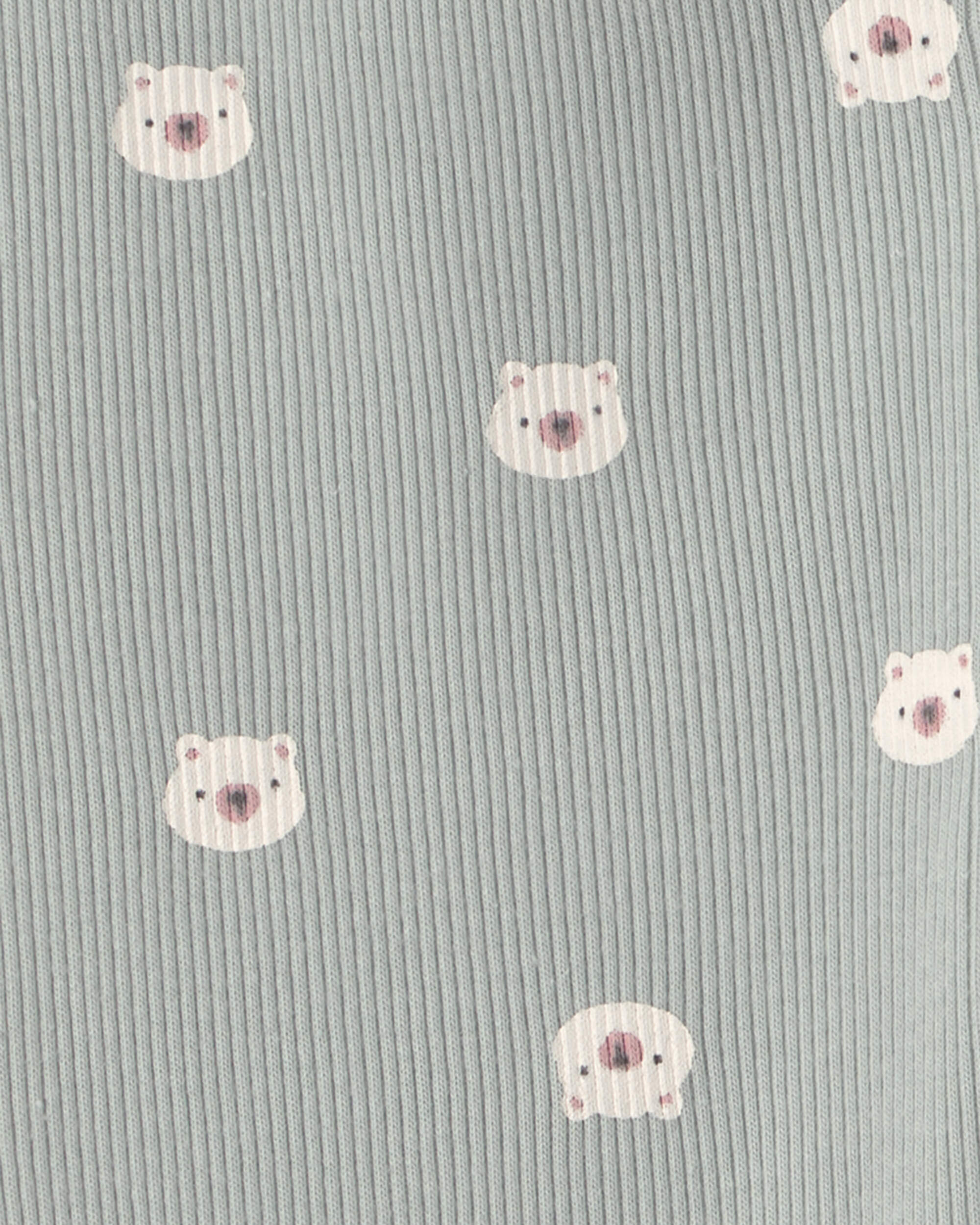 Baby Girl 2-Pack Bear Pull-On Pants - Cream/Green