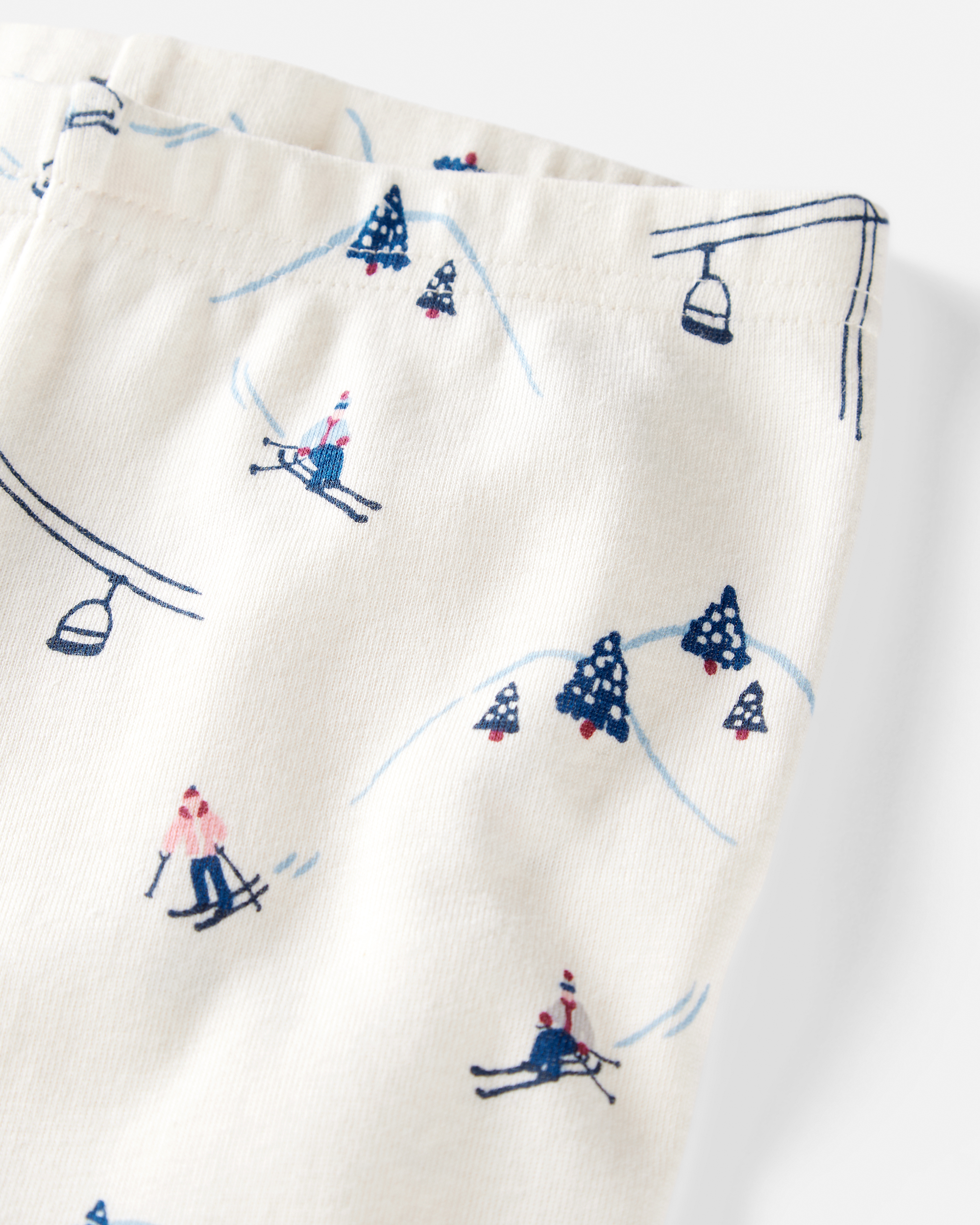 Toddler Organic Cotton Pyjamas Snowy Slopes Print