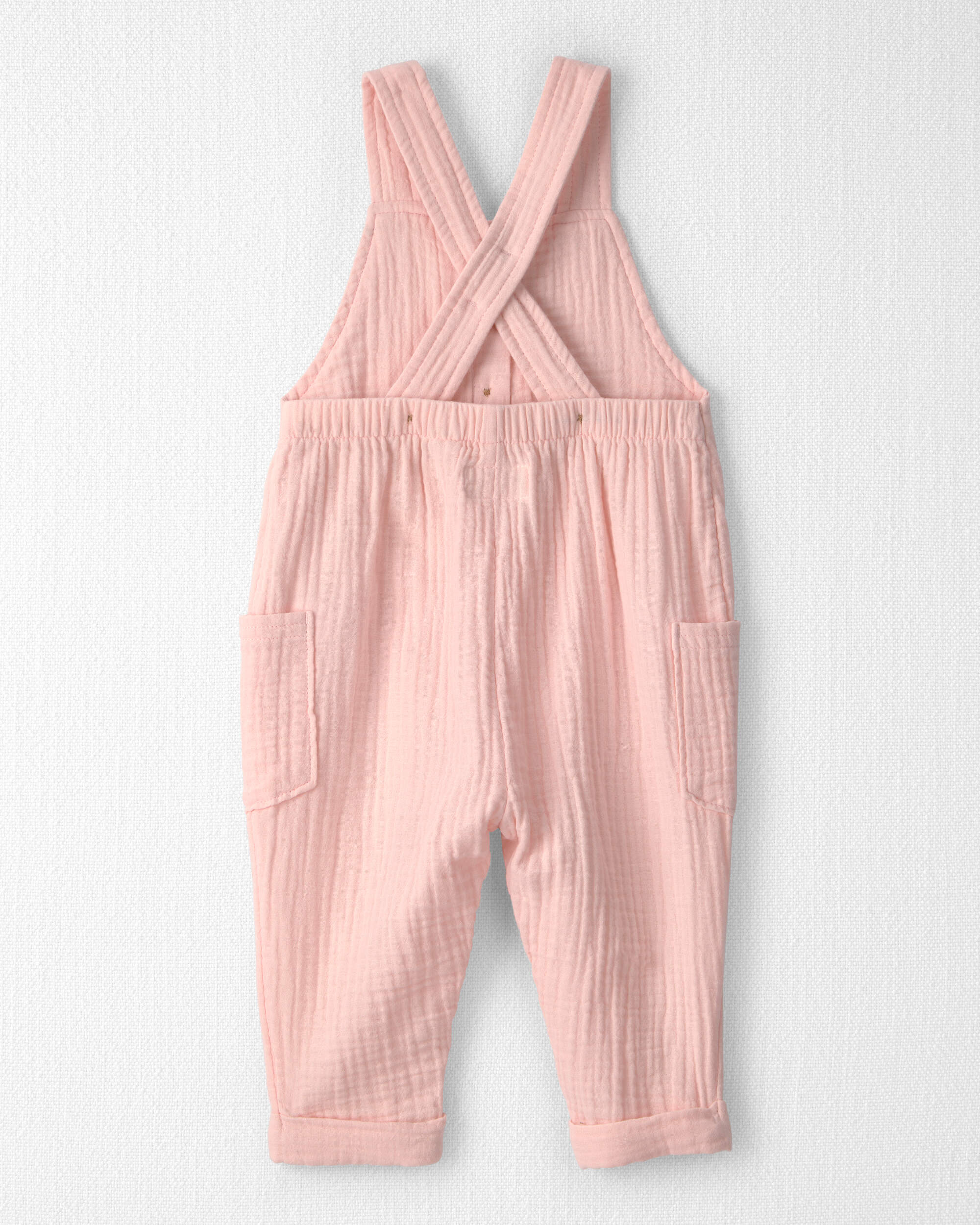 Baby Girl Organic Cotton Gauze Overalls