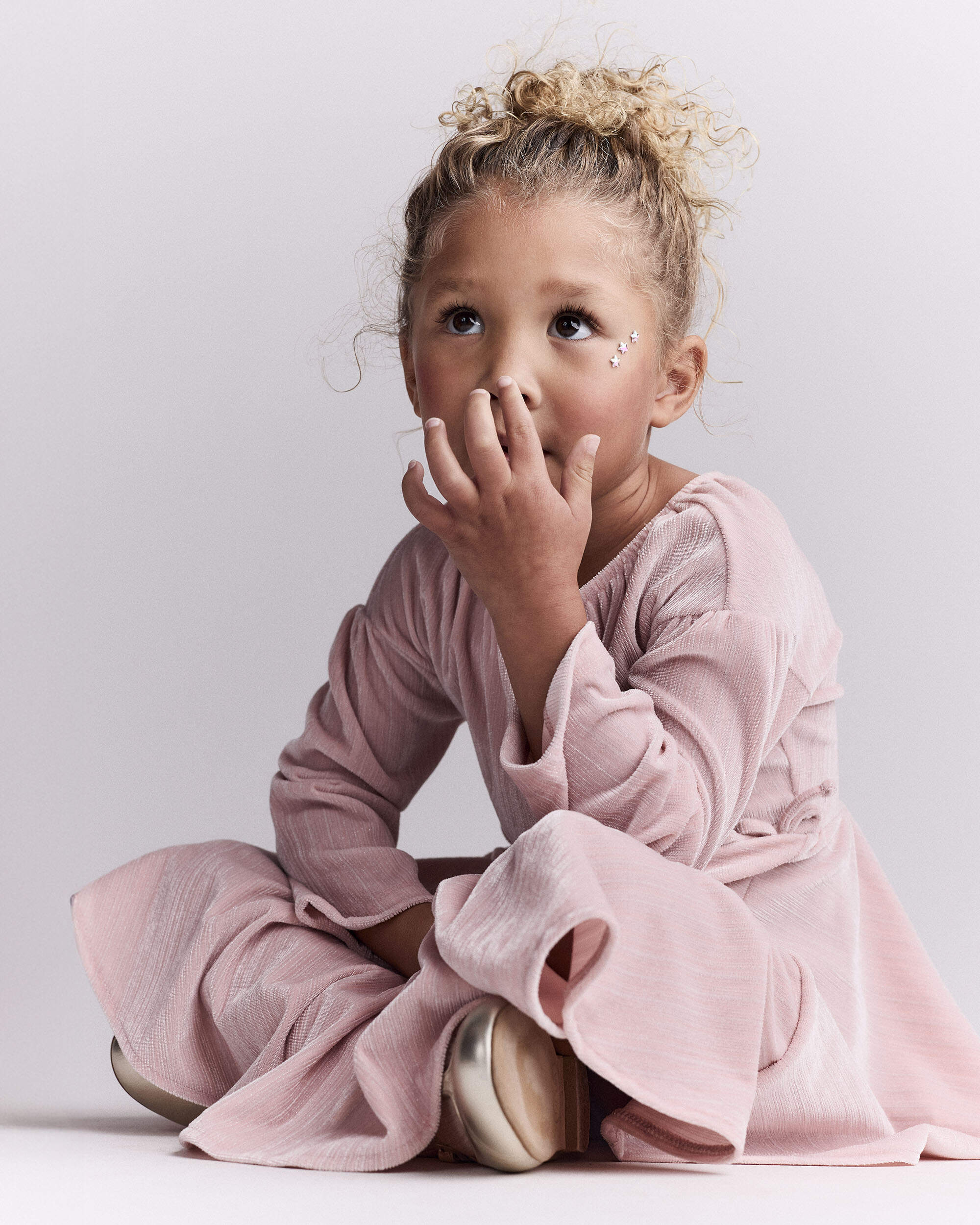 Toddler Girl Velvety Avenue Twirl™ Dress - Light Pink