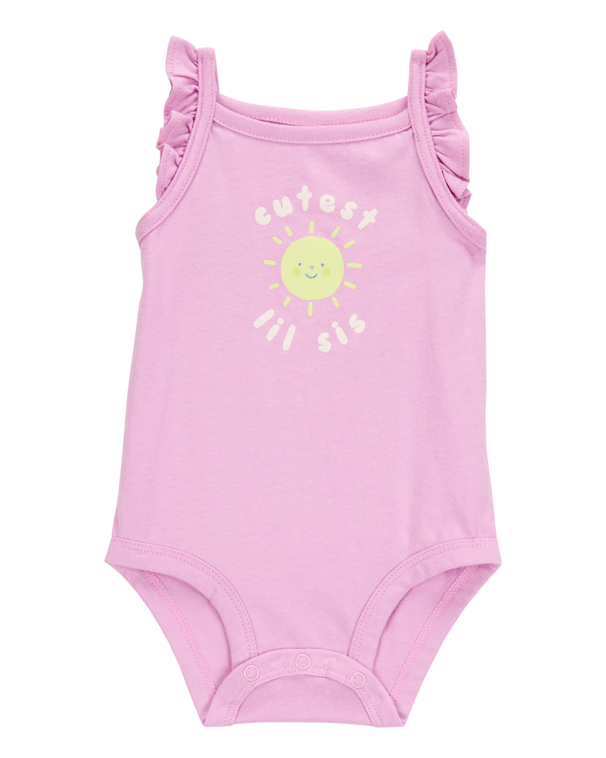 Baby Lil Sis Flutter-Sleeve Bodysuit