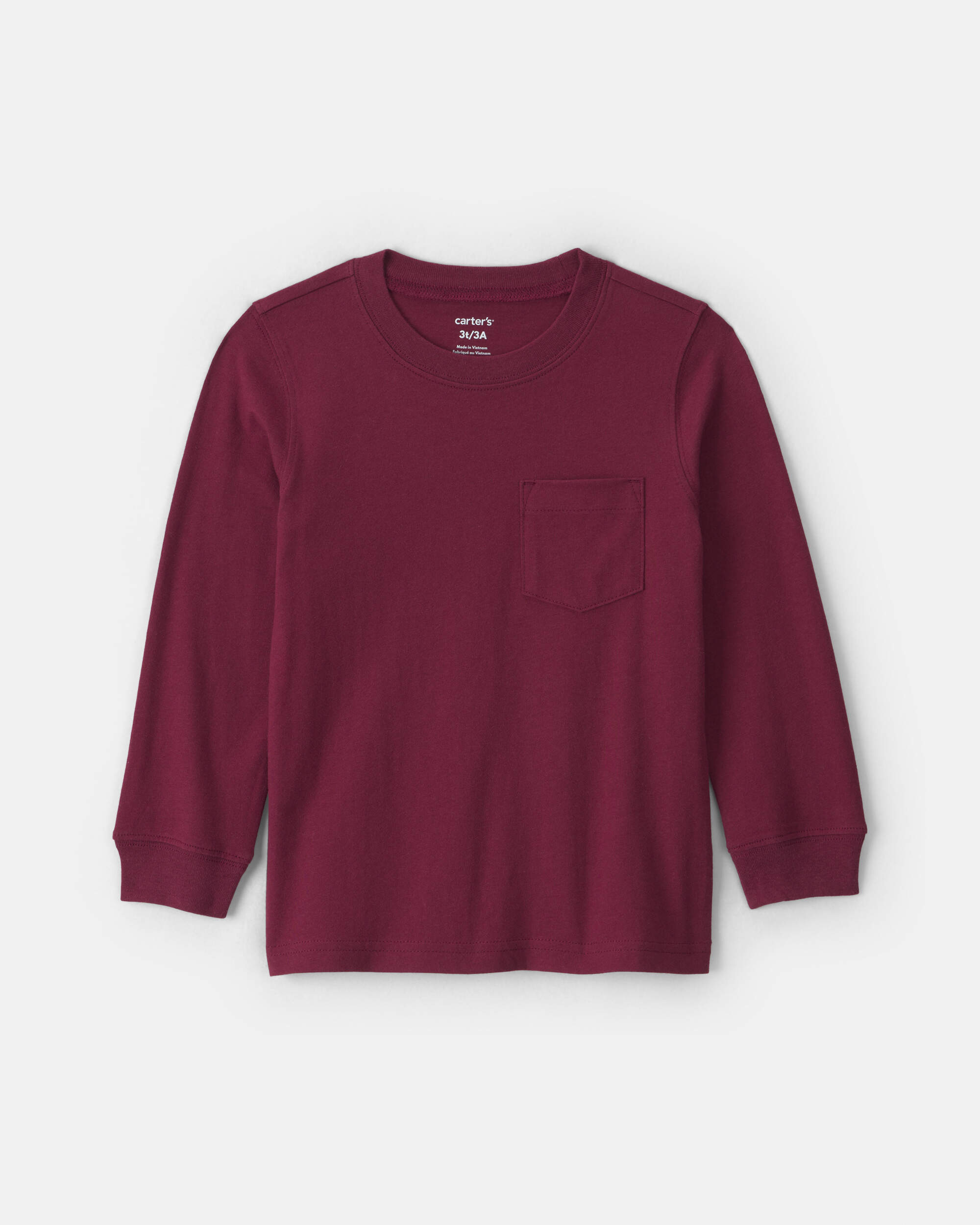 Toddler Boy Long-Sleeve T-Shirt - Burgundy