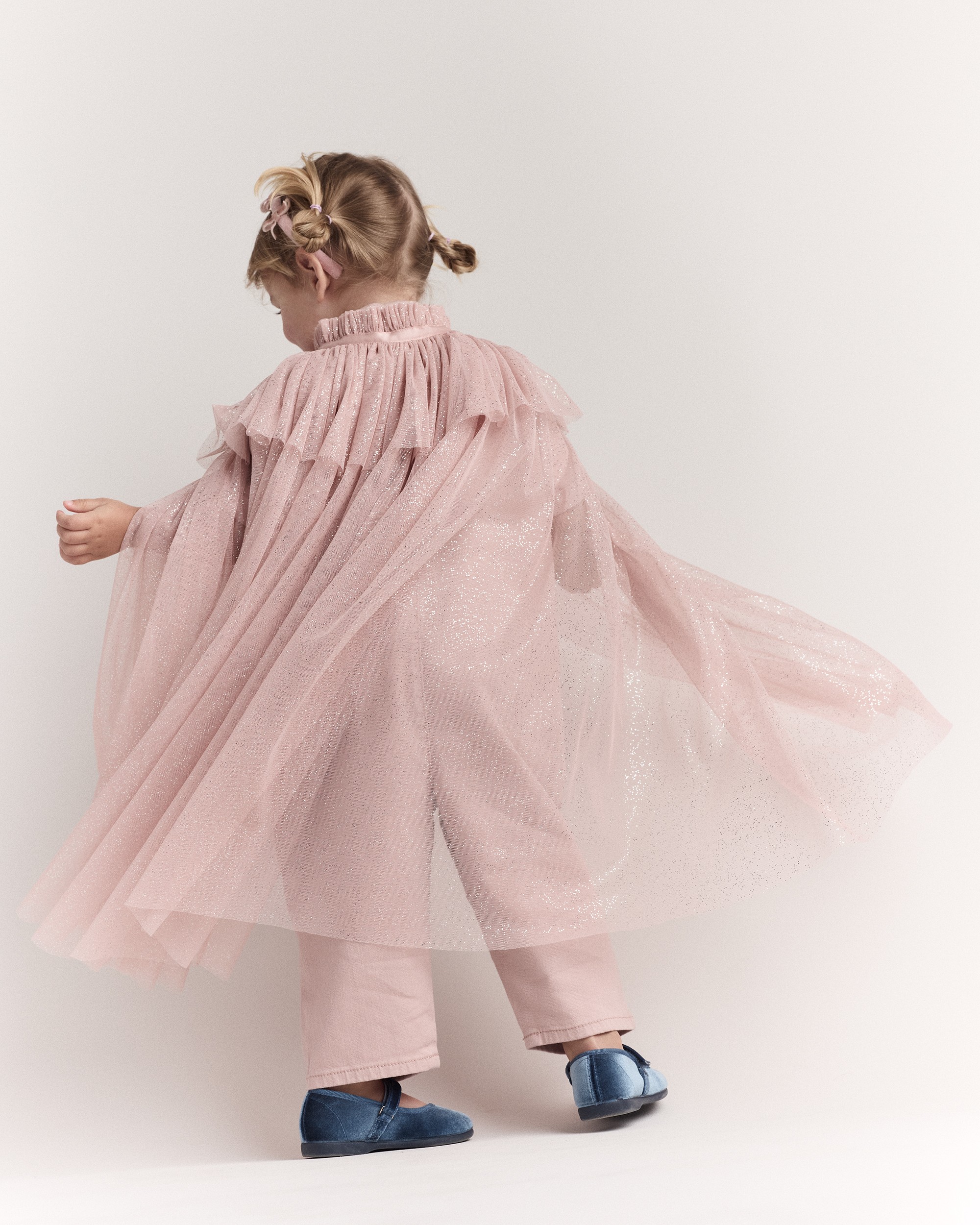 Toddler Girl Confetti Dress Up Cape - Light Pink