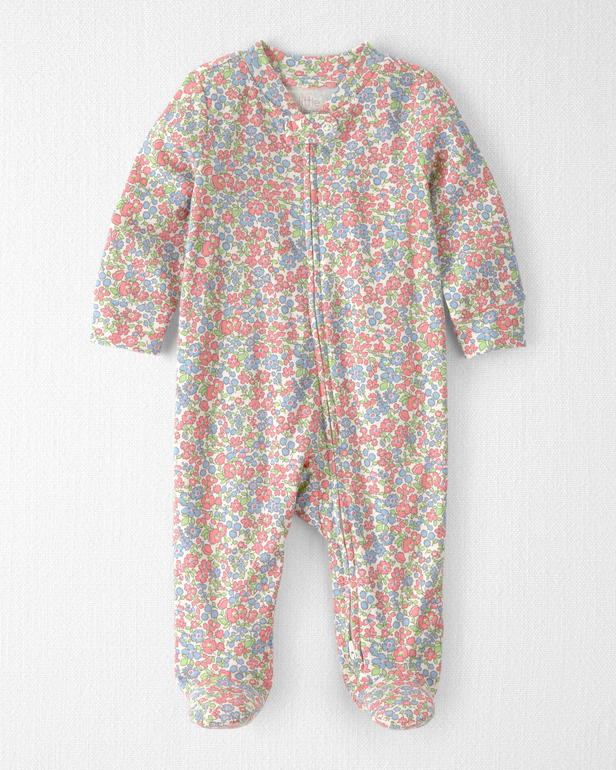 Girls Organic Cotton Sleep & Play Pyjama Floral Print