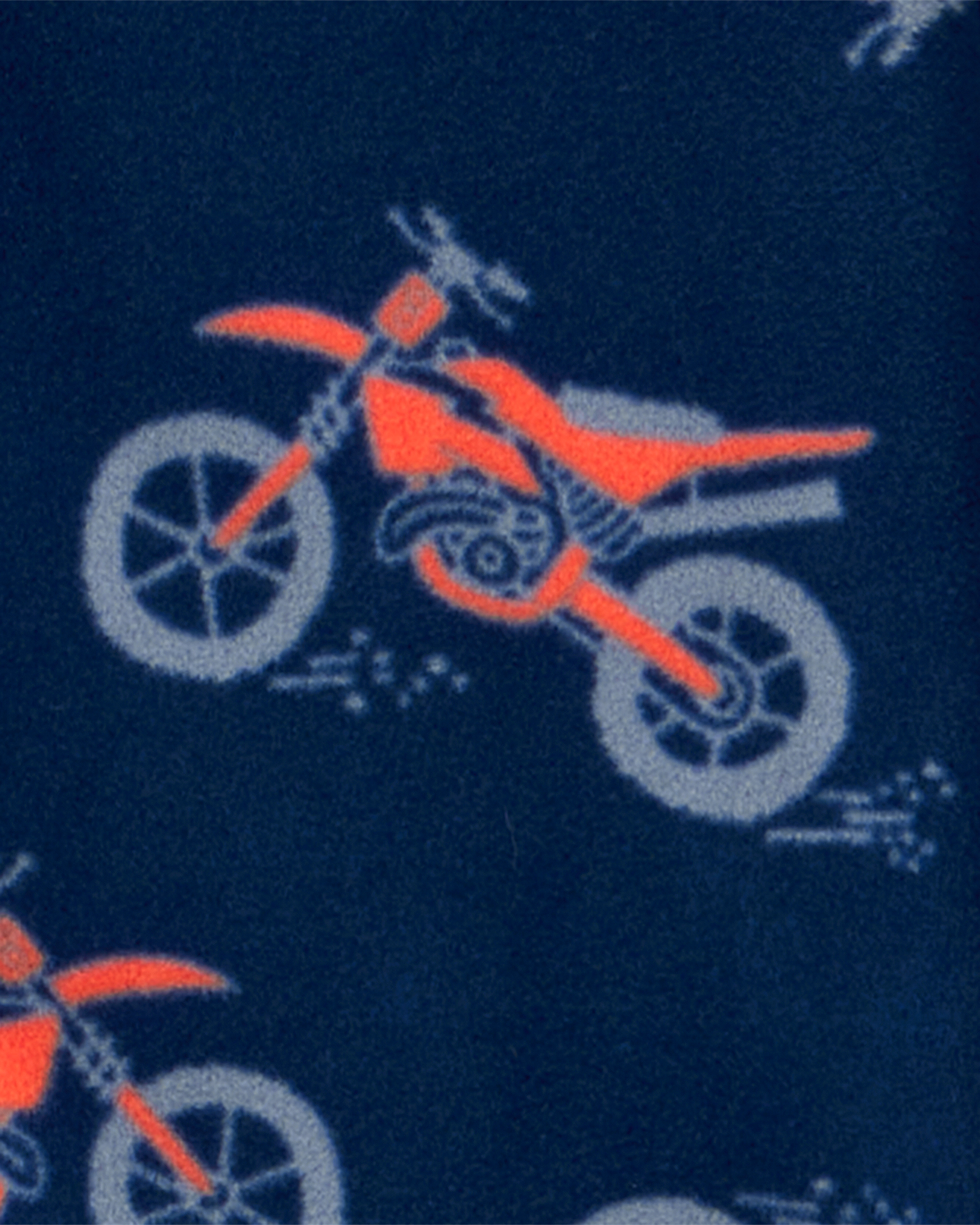 Boys Motorcycle Long-Sleeve Loose Fit 1-Piece Pyjamas - Navy