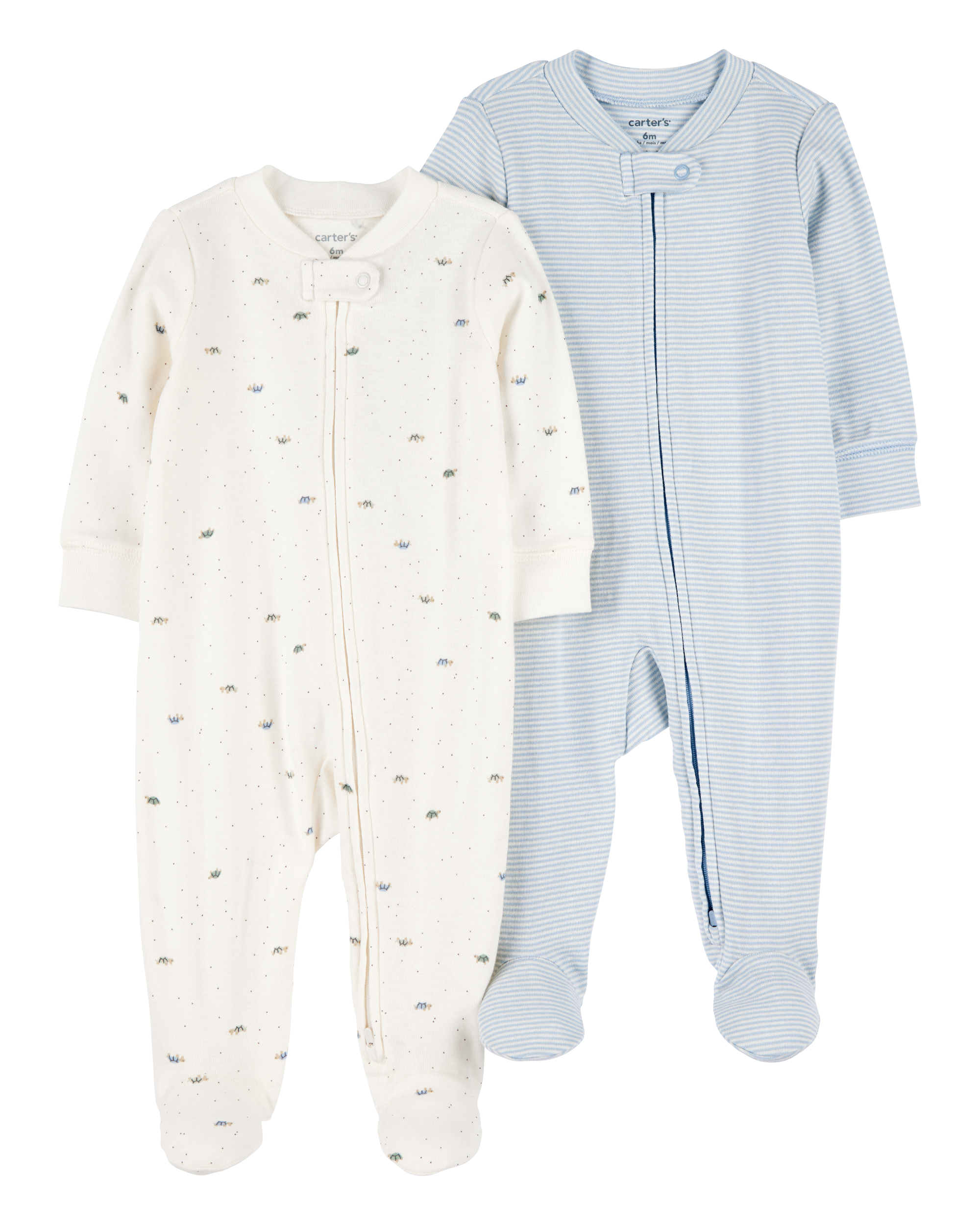 Baby 2-Pack 2-Way Zip Cotton Sleeper