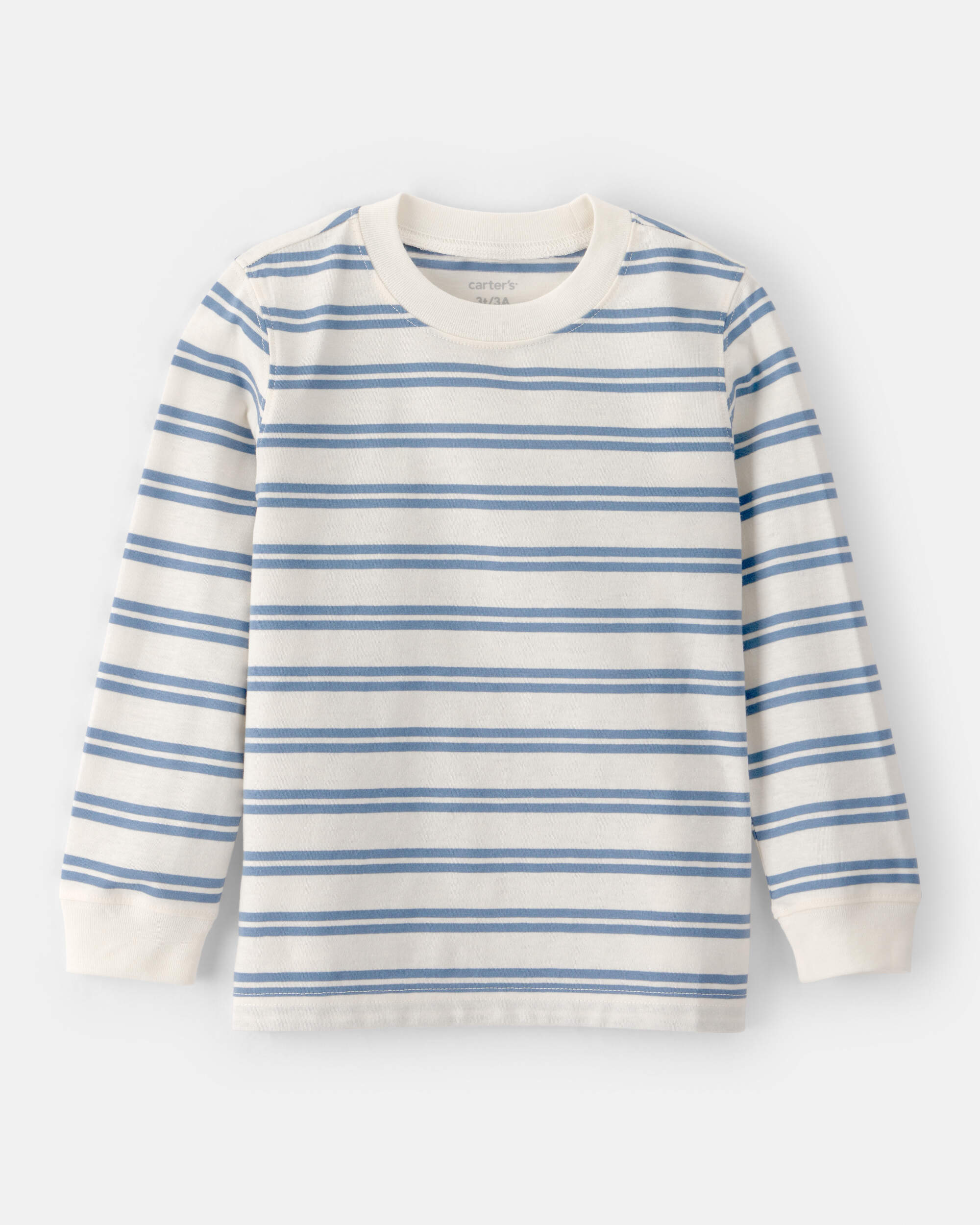 Toddler Boy  Striped Long-Sleeve Tee - Blue