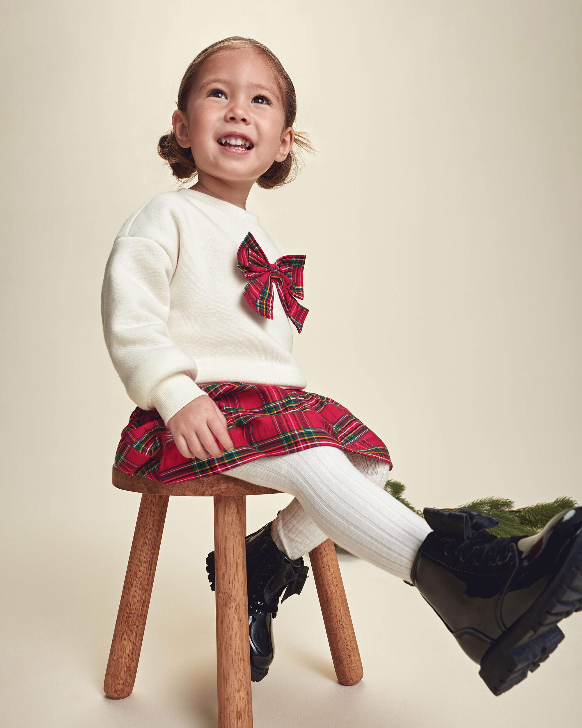 Toddler Girl Bow Combat Boots - Black