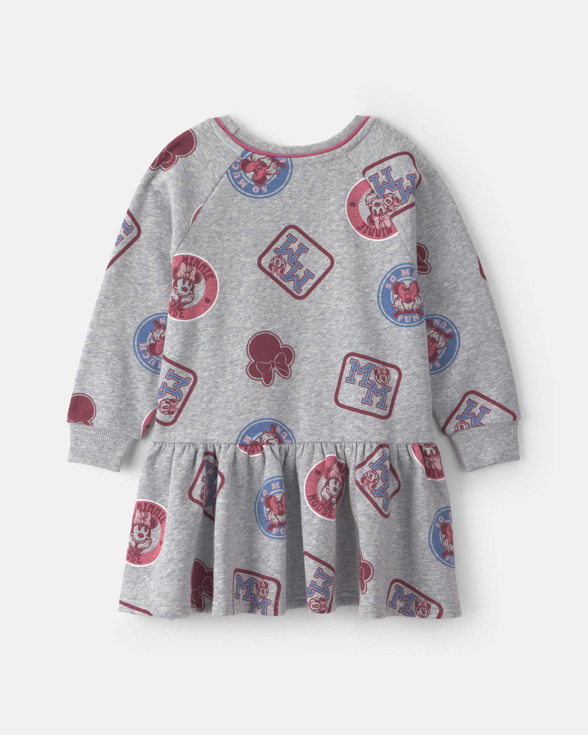 Toddler Girl Disney© Minnie Long-Sleeve Dress - Grey