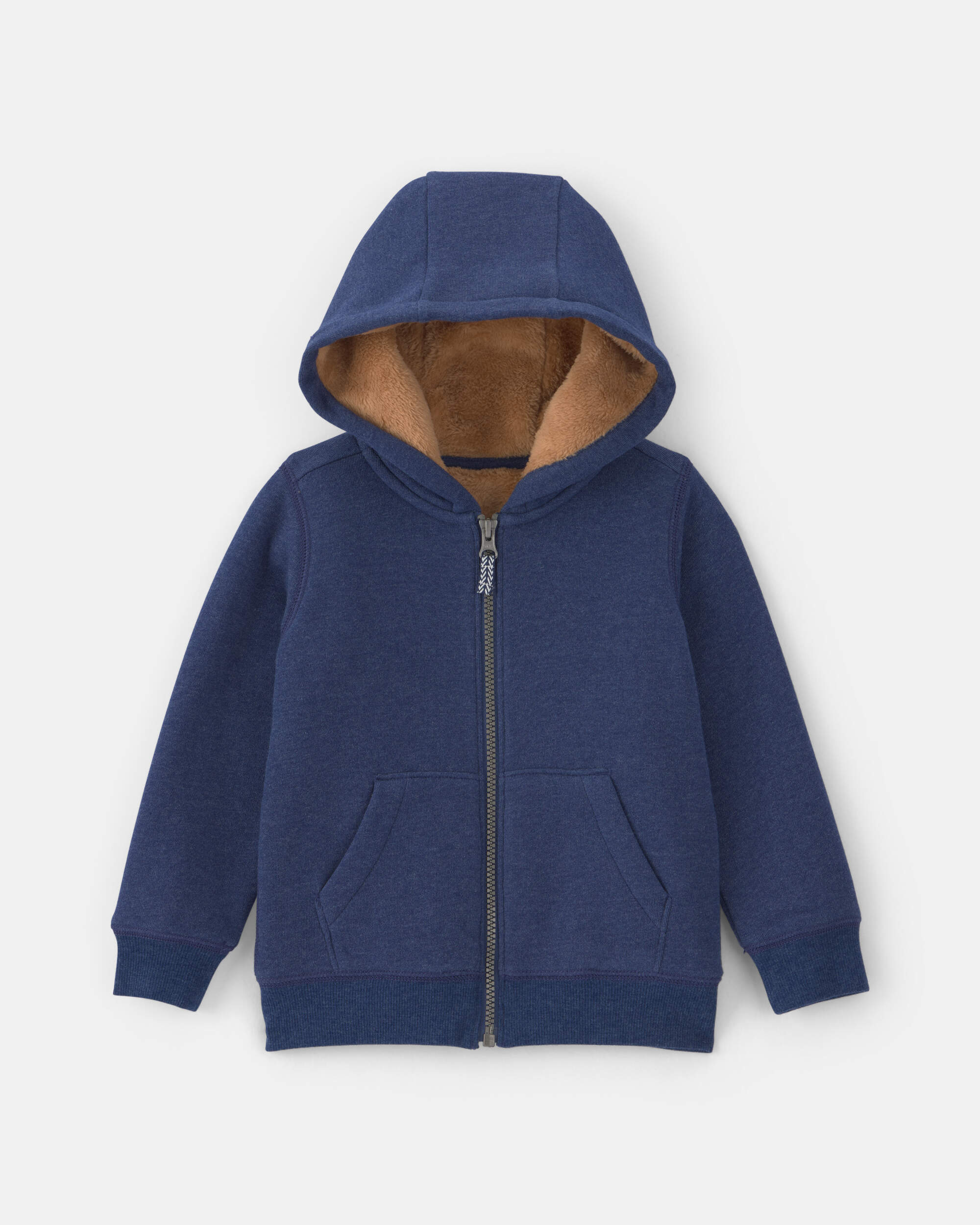 Toddler Boy Fleece Zip-Up Jacket - Navy Blue