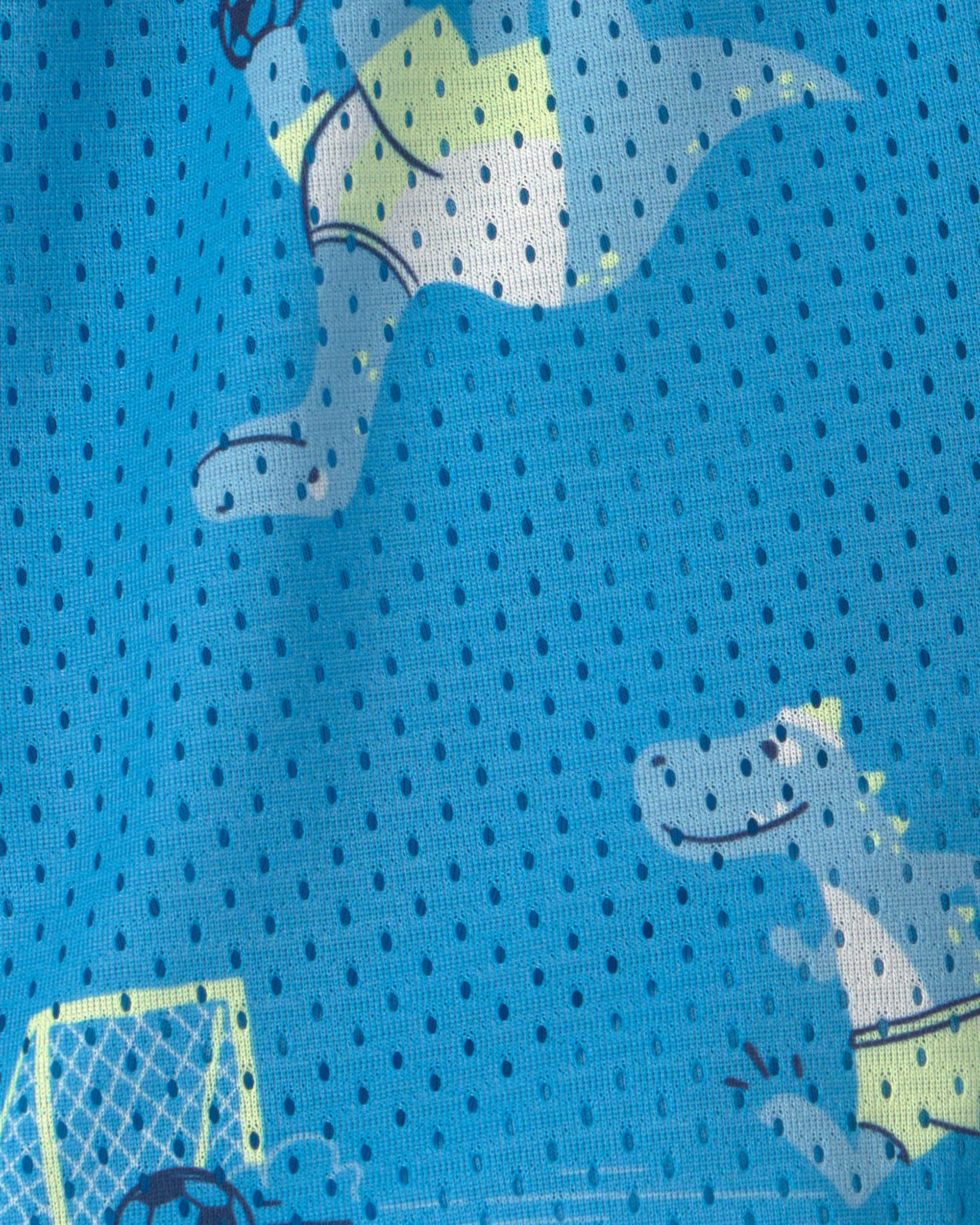 Toddler Boy Dinosaur Mesh Shorts - Blue