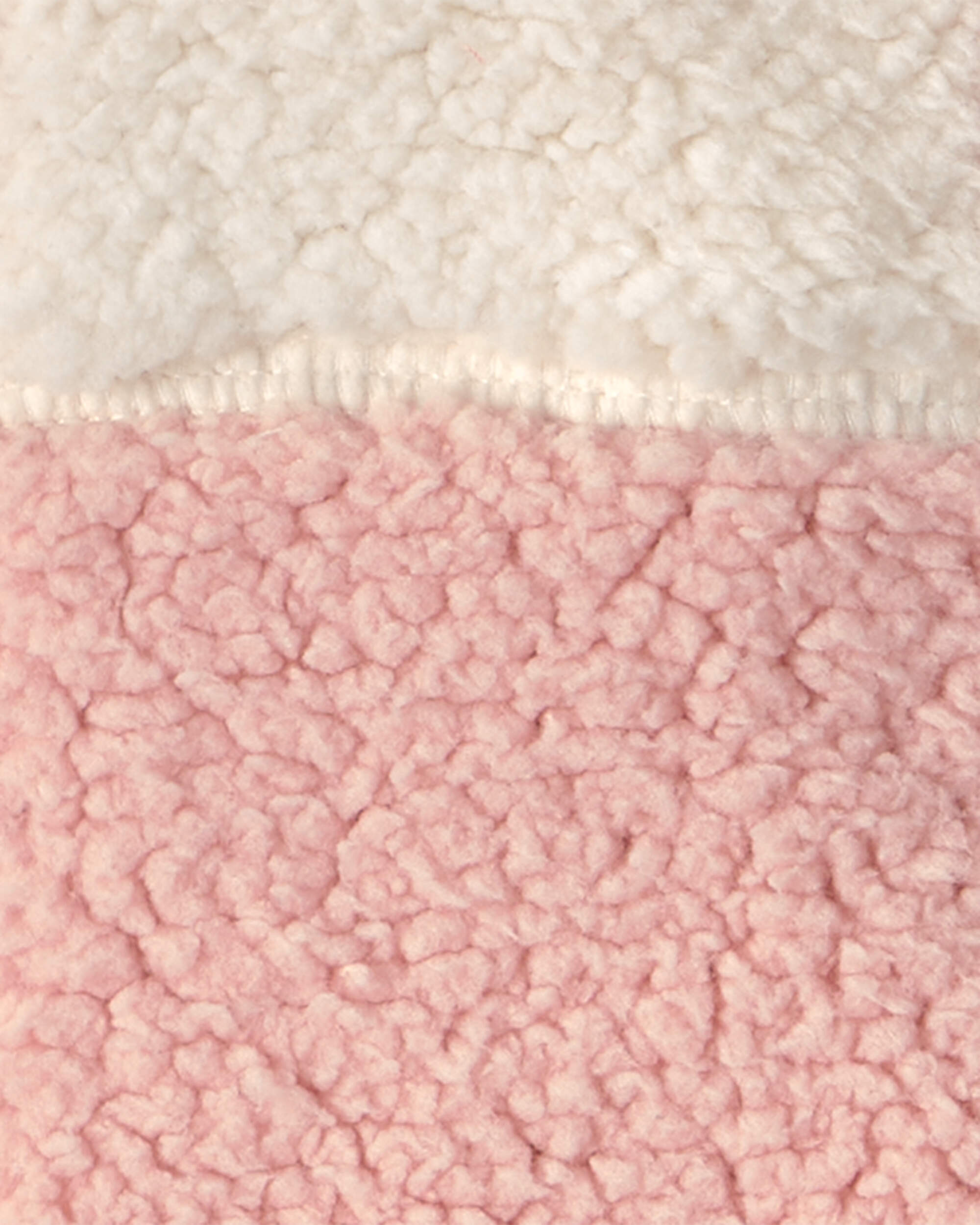Baby Girl 3-Piece Colour Block Teddy Fleece Layering Set - Pink