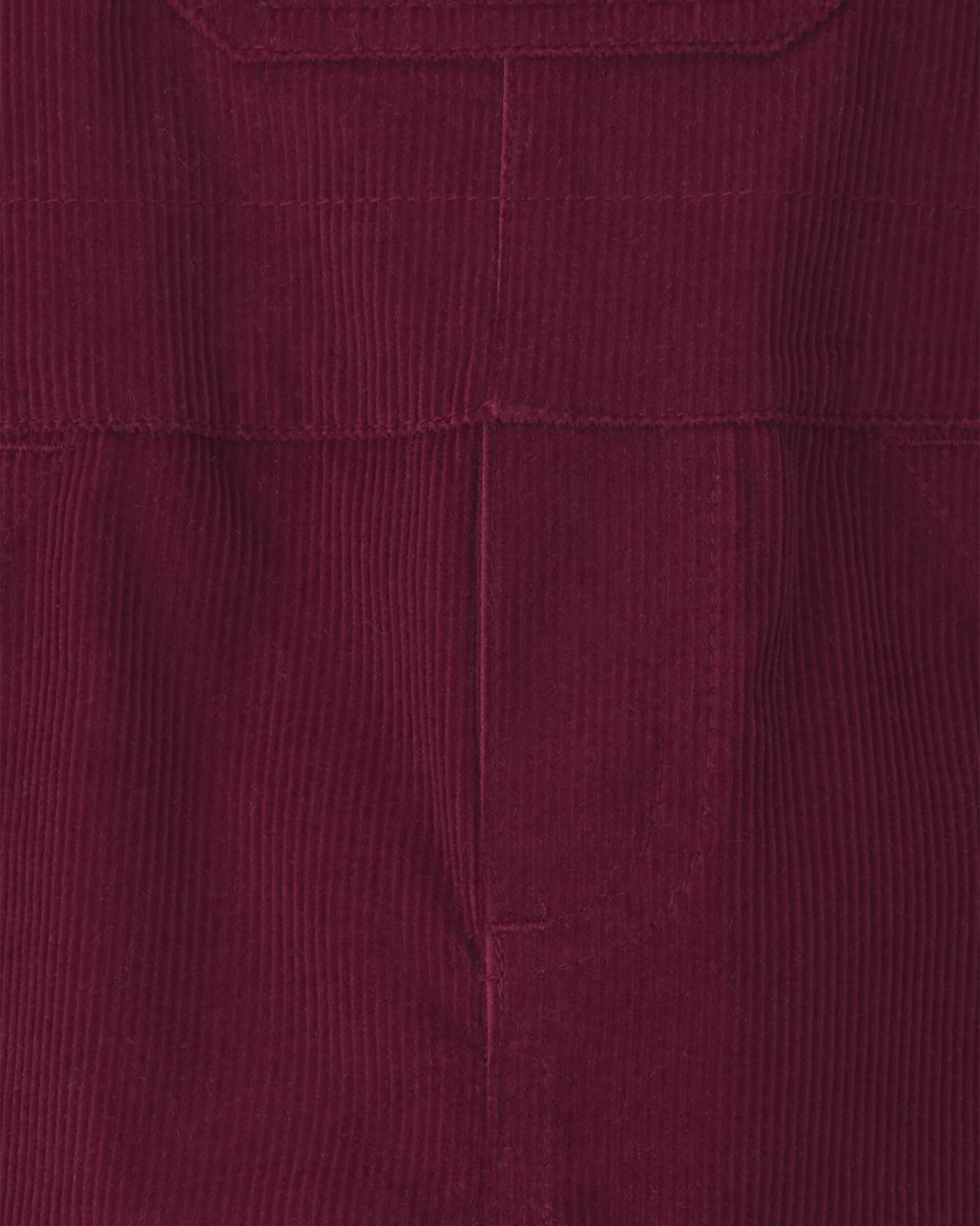 Baby Boy 2-Piece Holiday Corduroy Long-Sleeve Overall Set - Burgundy/Grey
