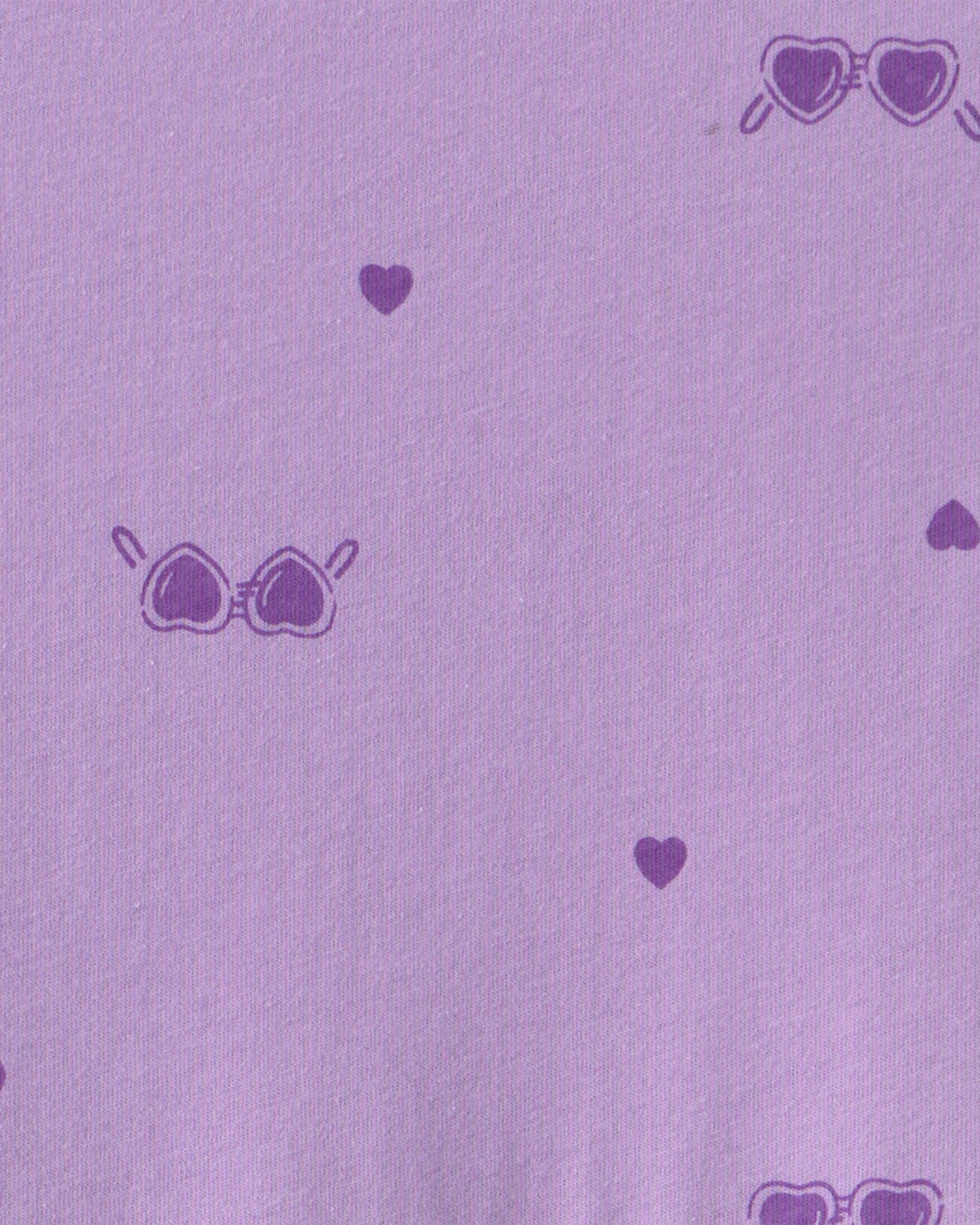 Girls Sunglasses Sleeveless Knit Dress - Purple