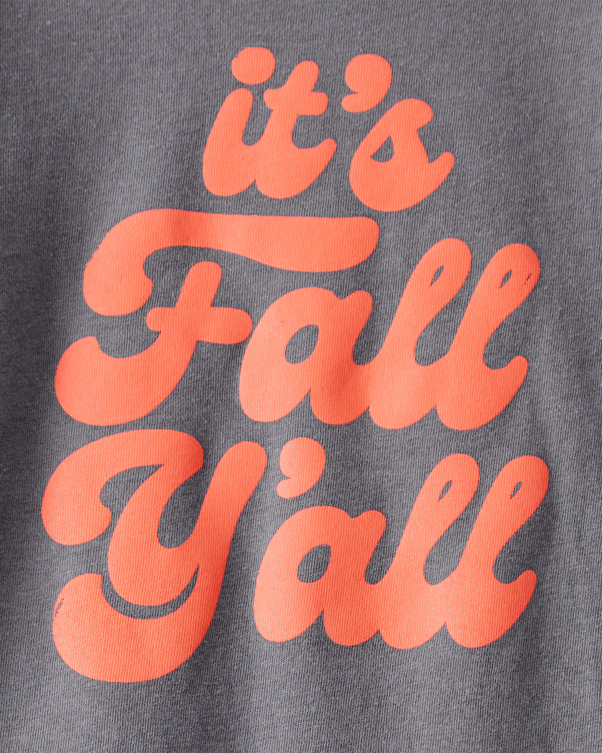 Toddler Boy Its Fall Yall Long-Sleeve Graphic Tee - Grey