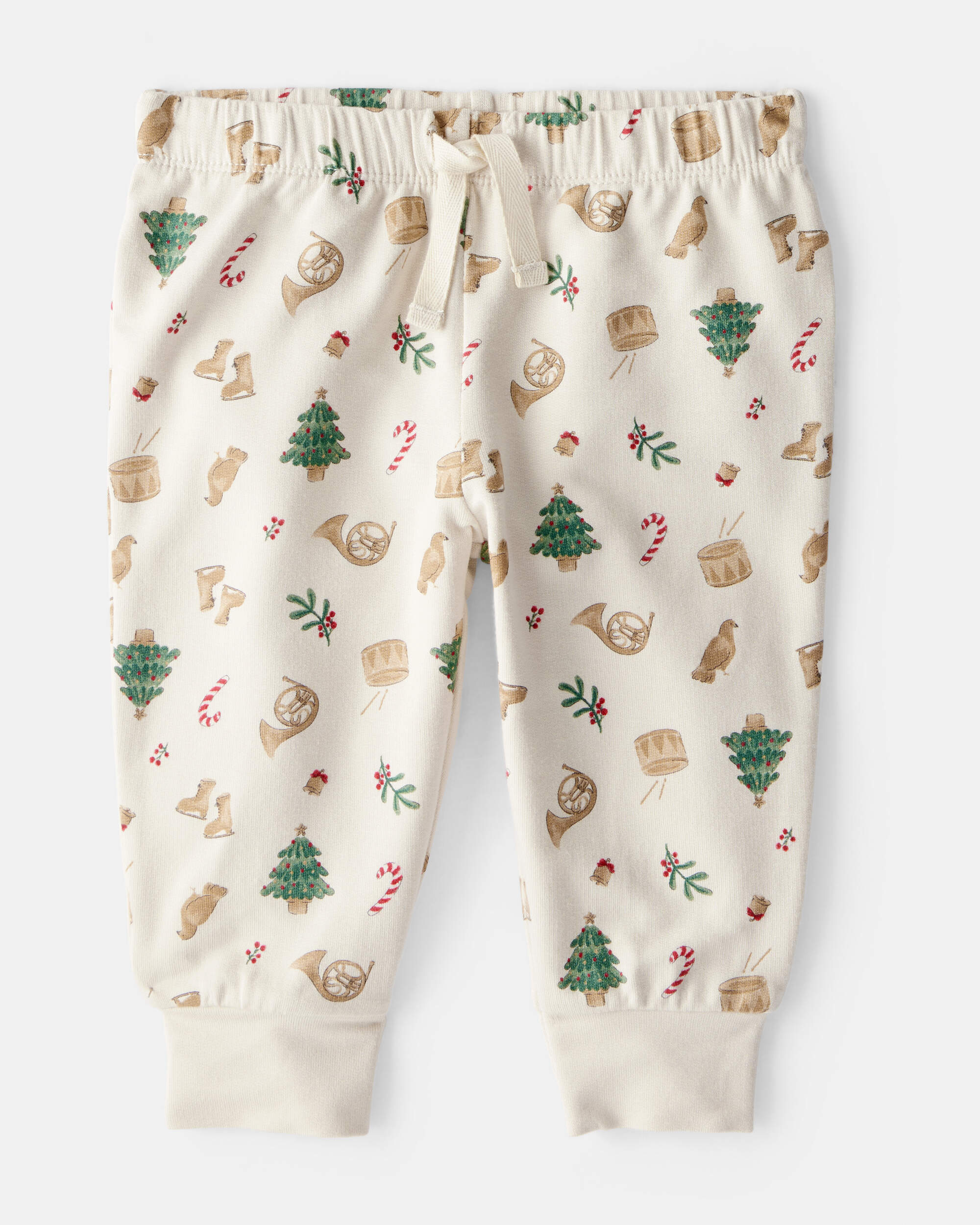 Baby Boy Print PurelySoft Long-Sleeve Tee & Pant Set - White