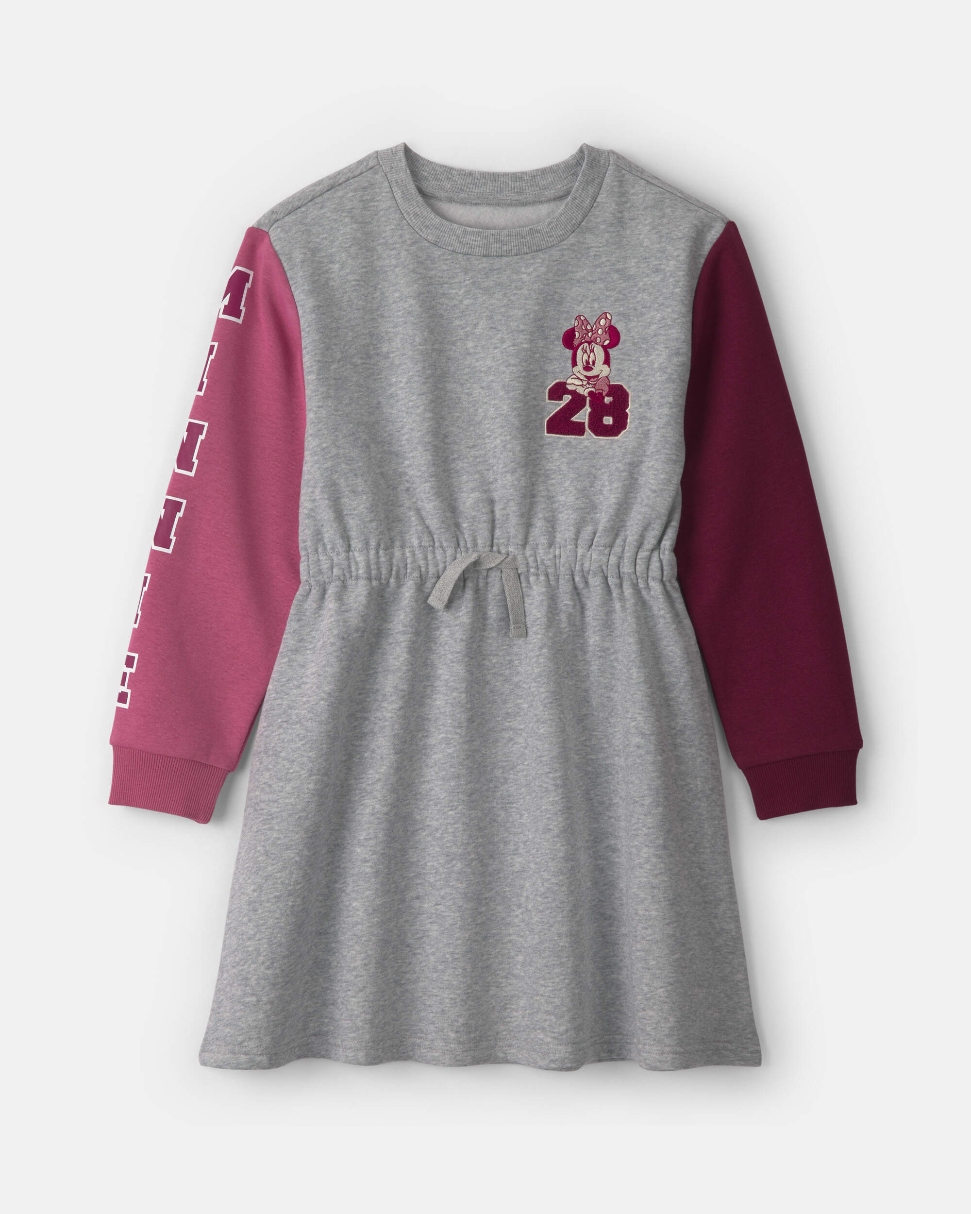 Girls Disney© Minnie Colour Block Long-Sleeve Dress - Grey