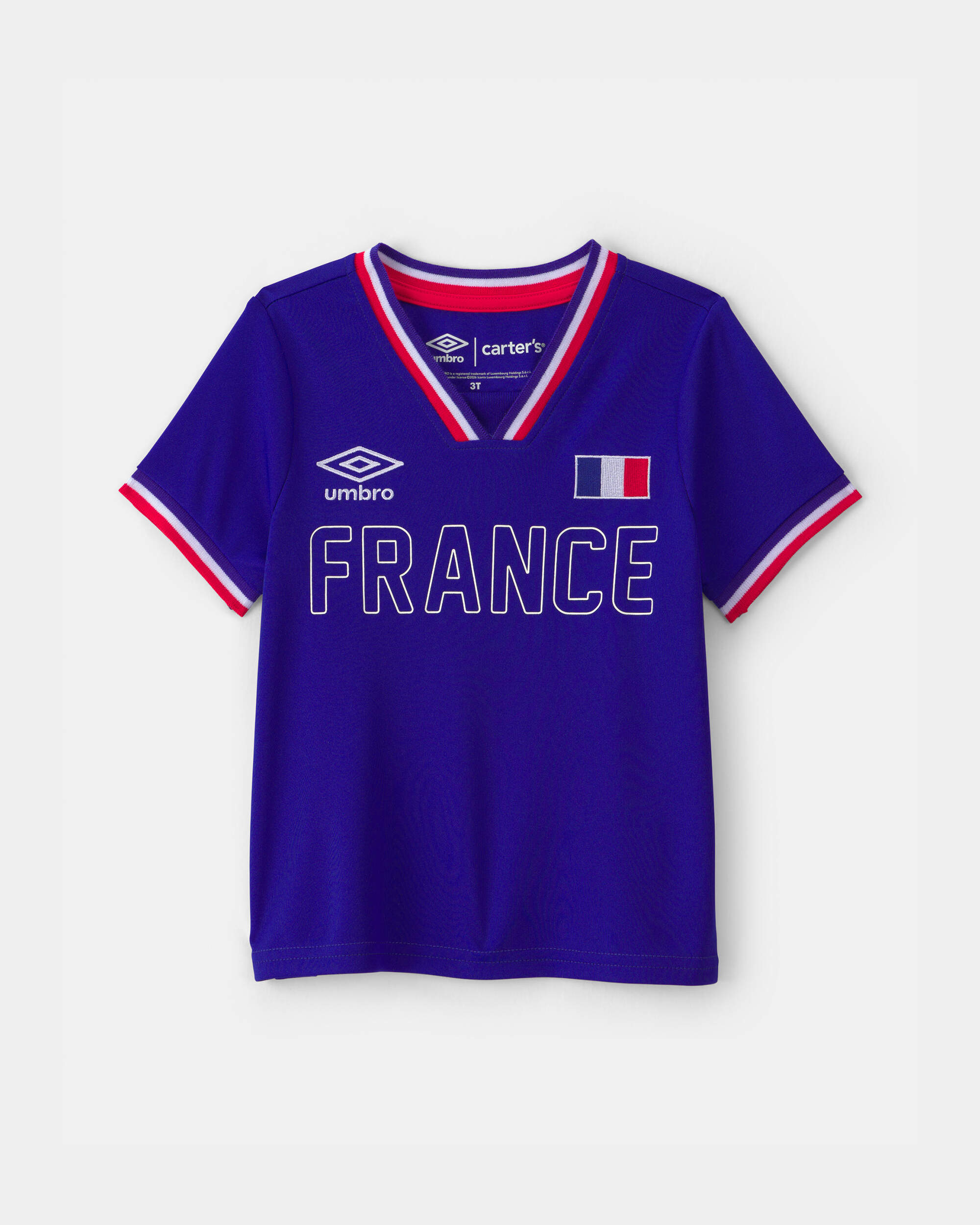 Toddler 2-Piece Umbro France Soccer Jersey & Short Set - Blue/Red/White