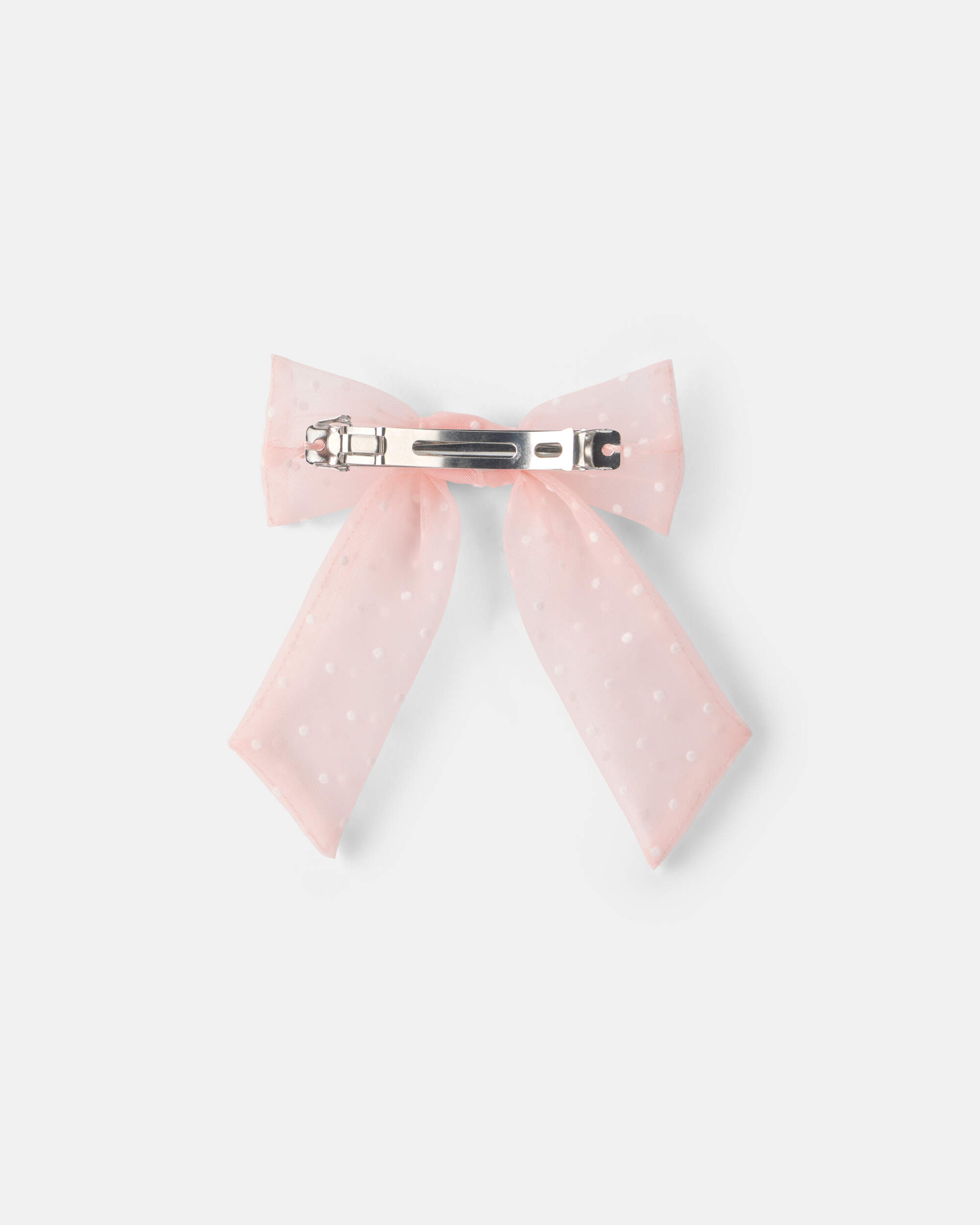 Toddler Girl Polka-Dot Bow Hair Clip - Pink