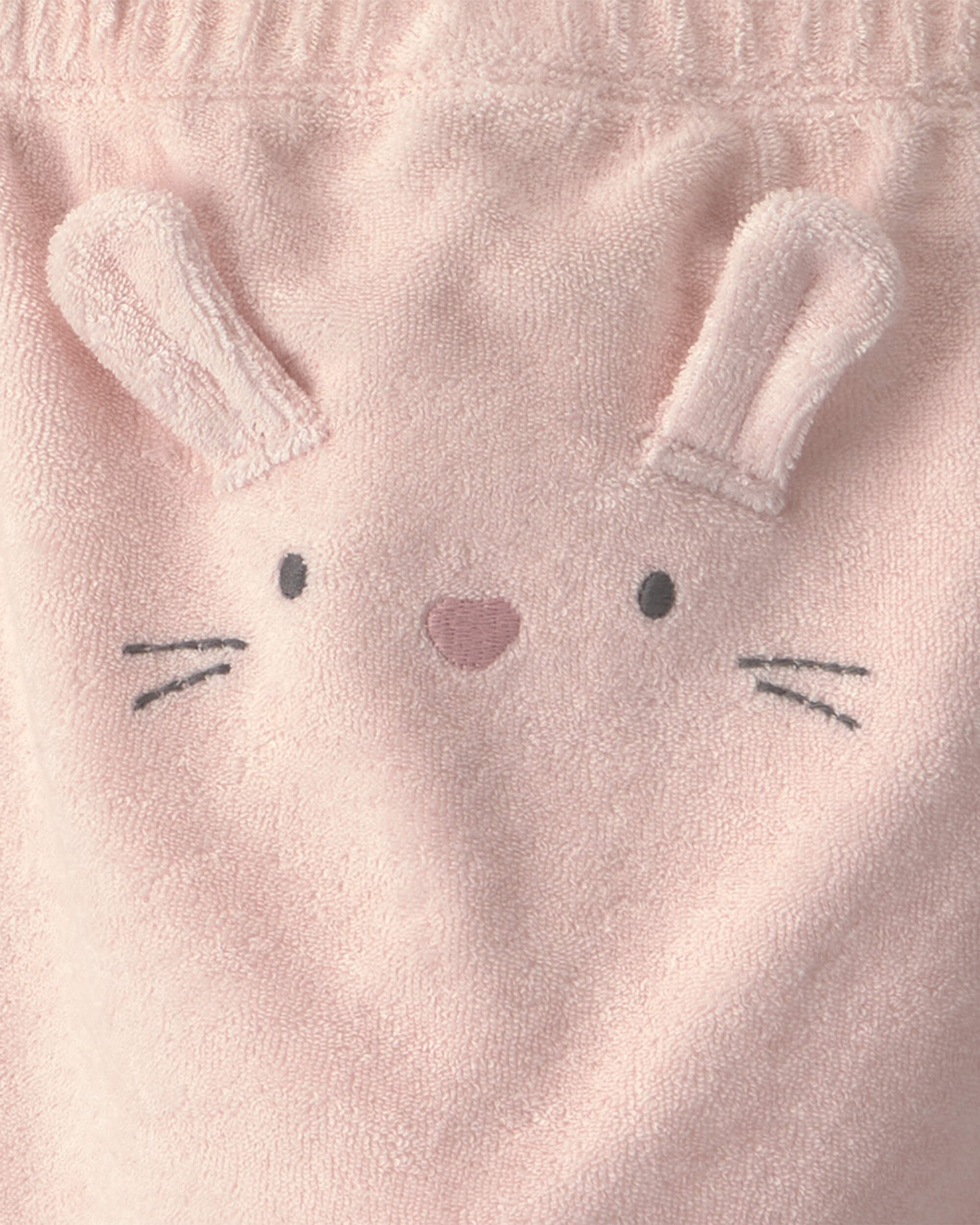 Baby Girl 3-Piece Bunny Terry Short-Sleeve Layering Set - Pink