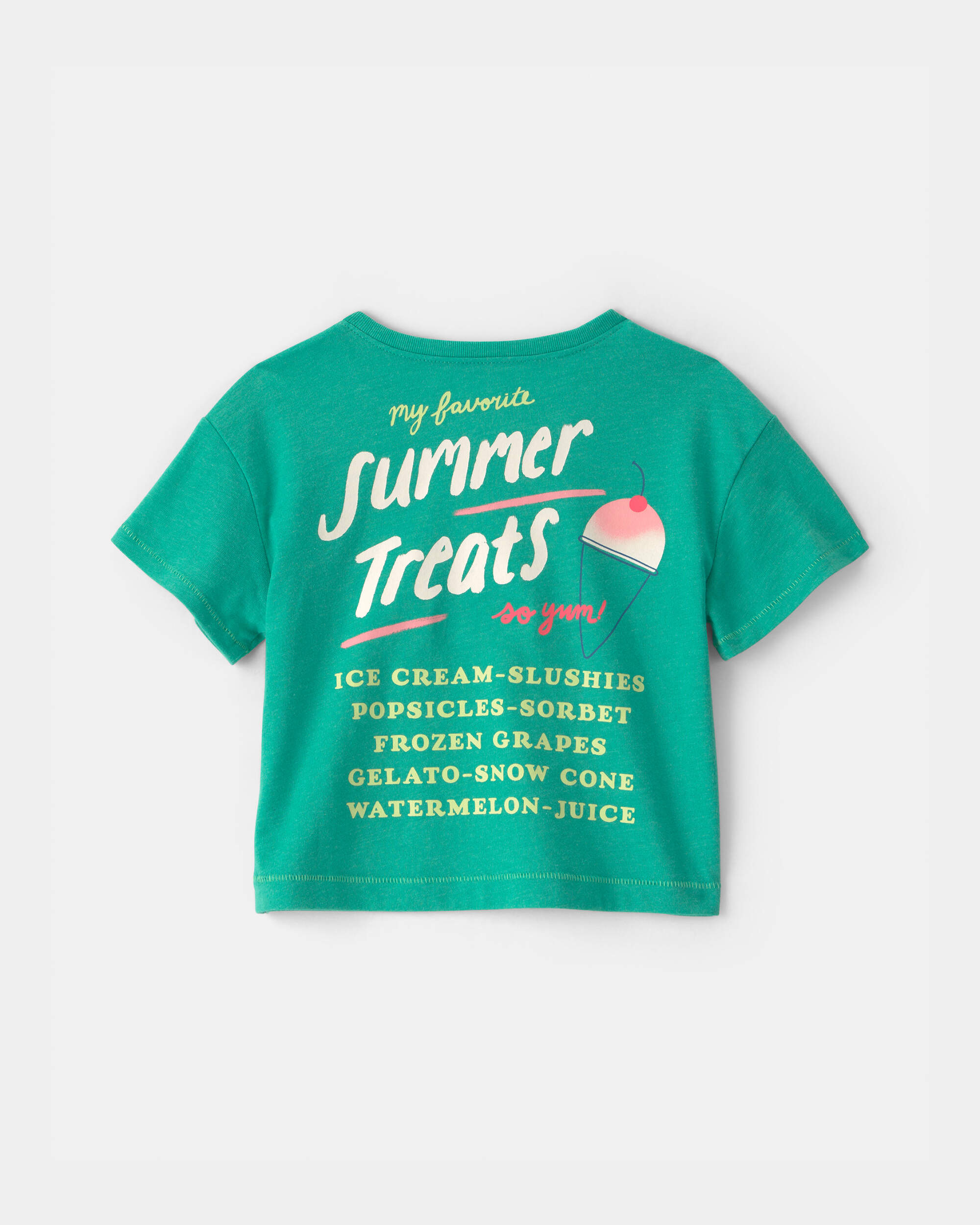 Baby Girl Ice Cream Graphic Tee - Green
