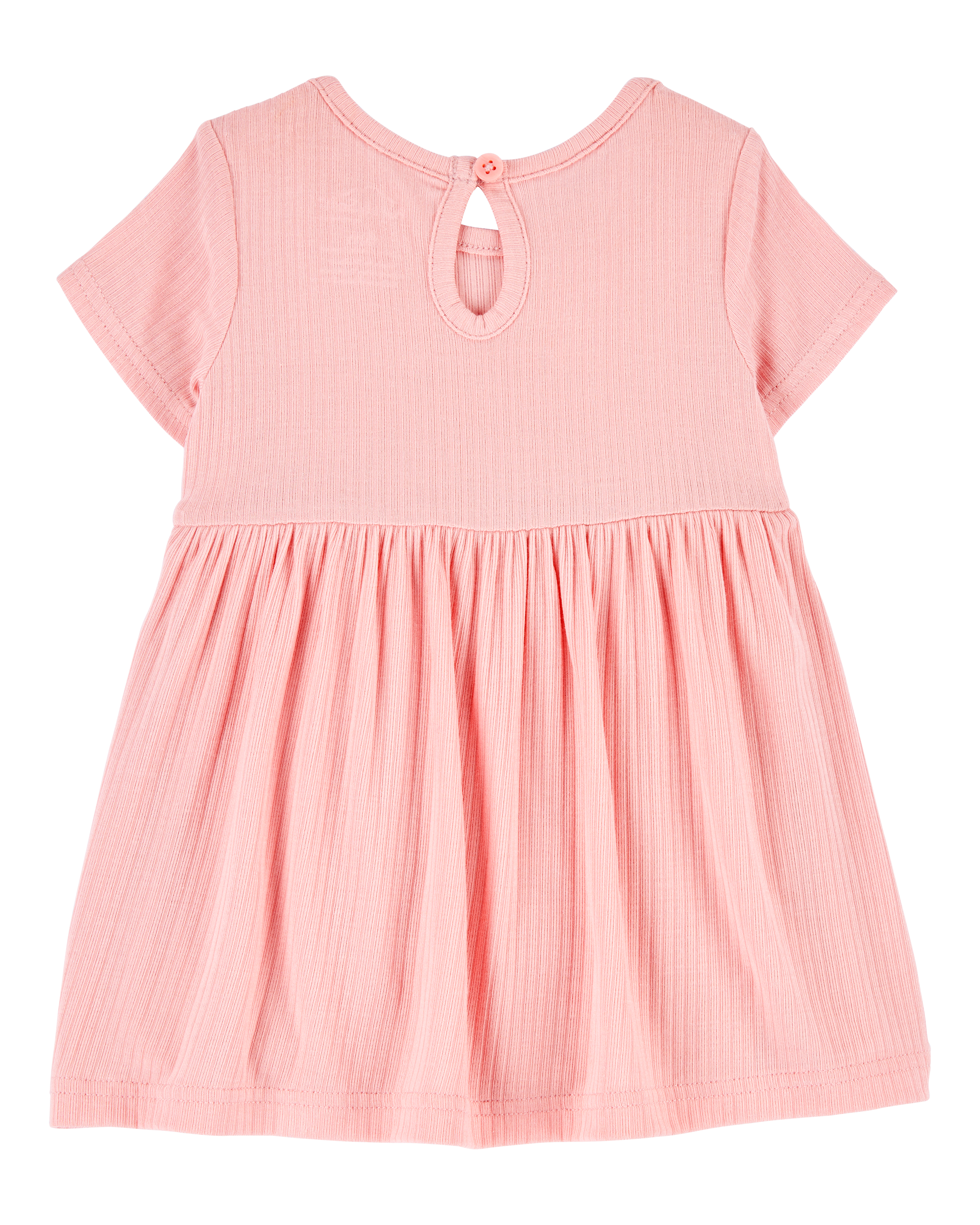 Baby Girl Solid Bodysuit Dress - Pink