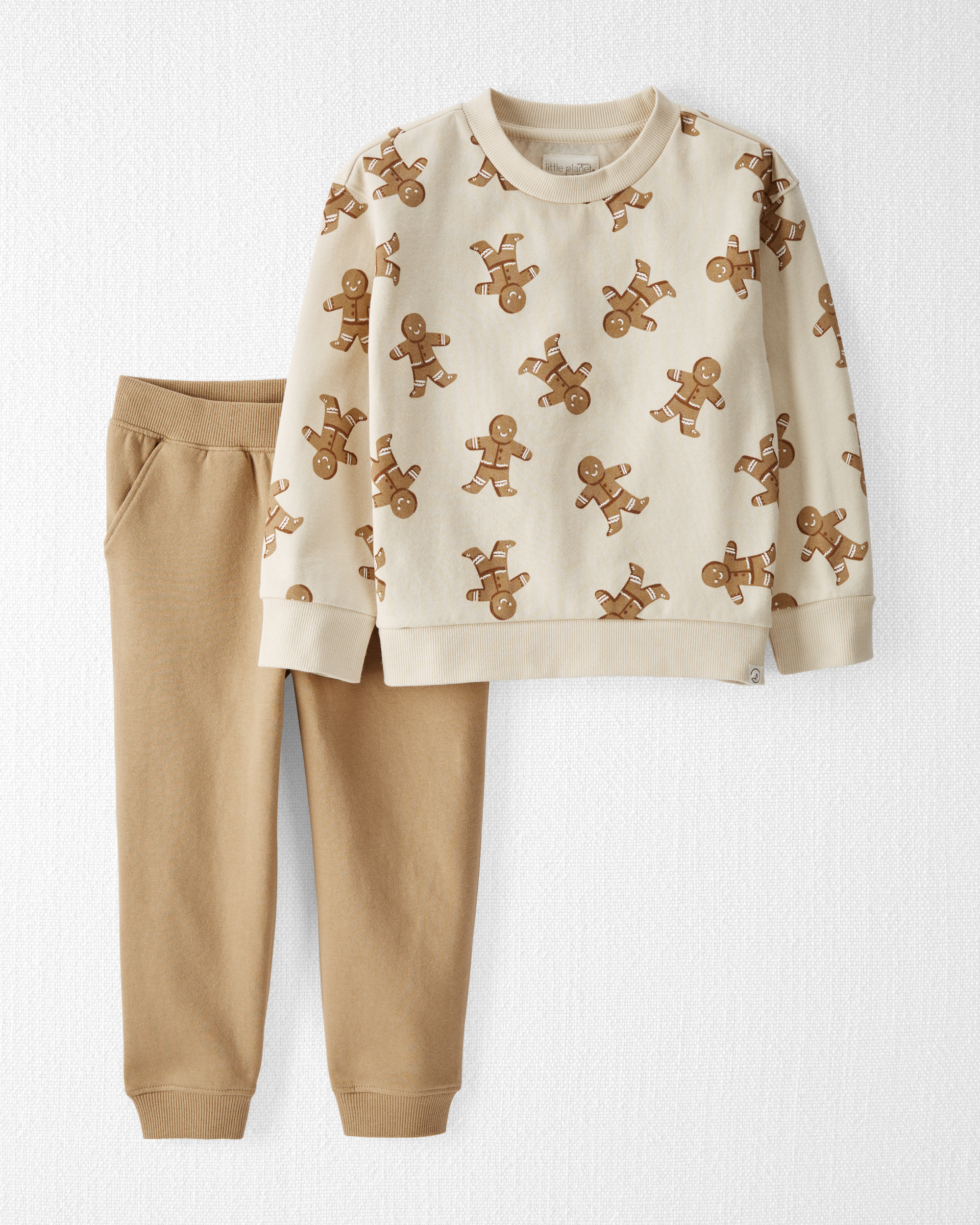 Toddler 2-Piece Gingerbread Man Set Made with Organic Cotton