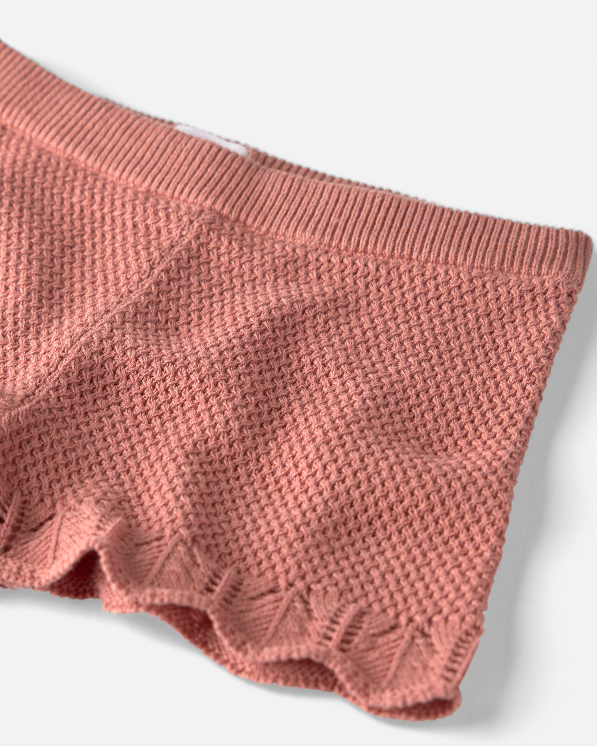 Tout-petit fille - Ensemble 2 pi&egrave;ces haut et short en tricot de coton biologique, , hi-res
