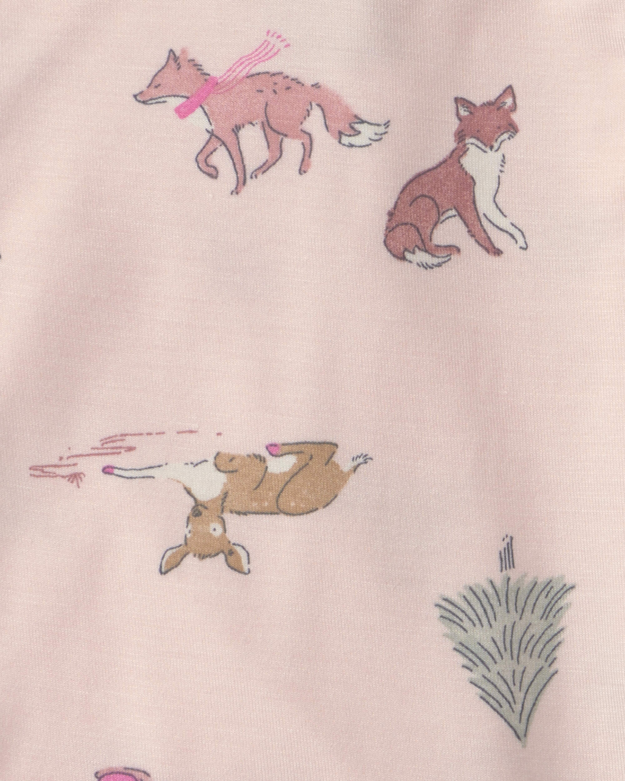 Baby Girl 2-Pack Woodland PurelySoft™ Long-Sleeve Multipack Bodysuits - Pink