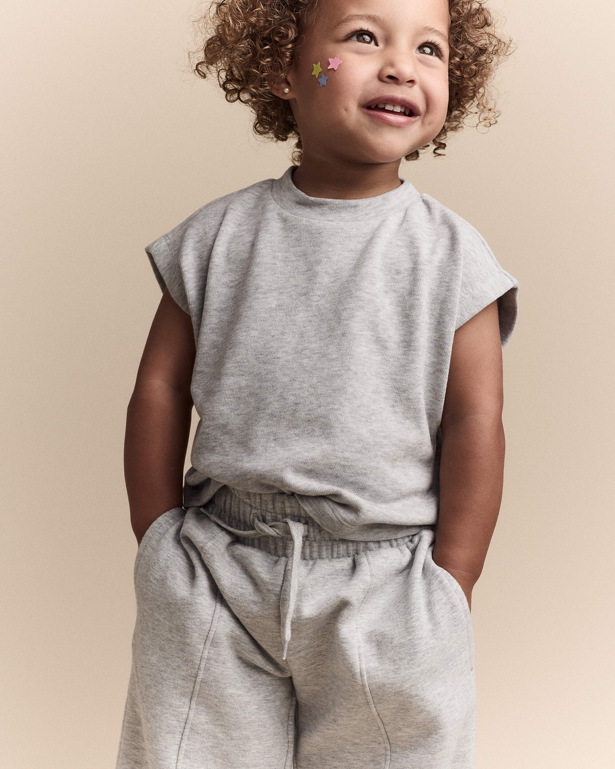 Toddler Girl Linda Wide Leg Pant - Heather Grey
