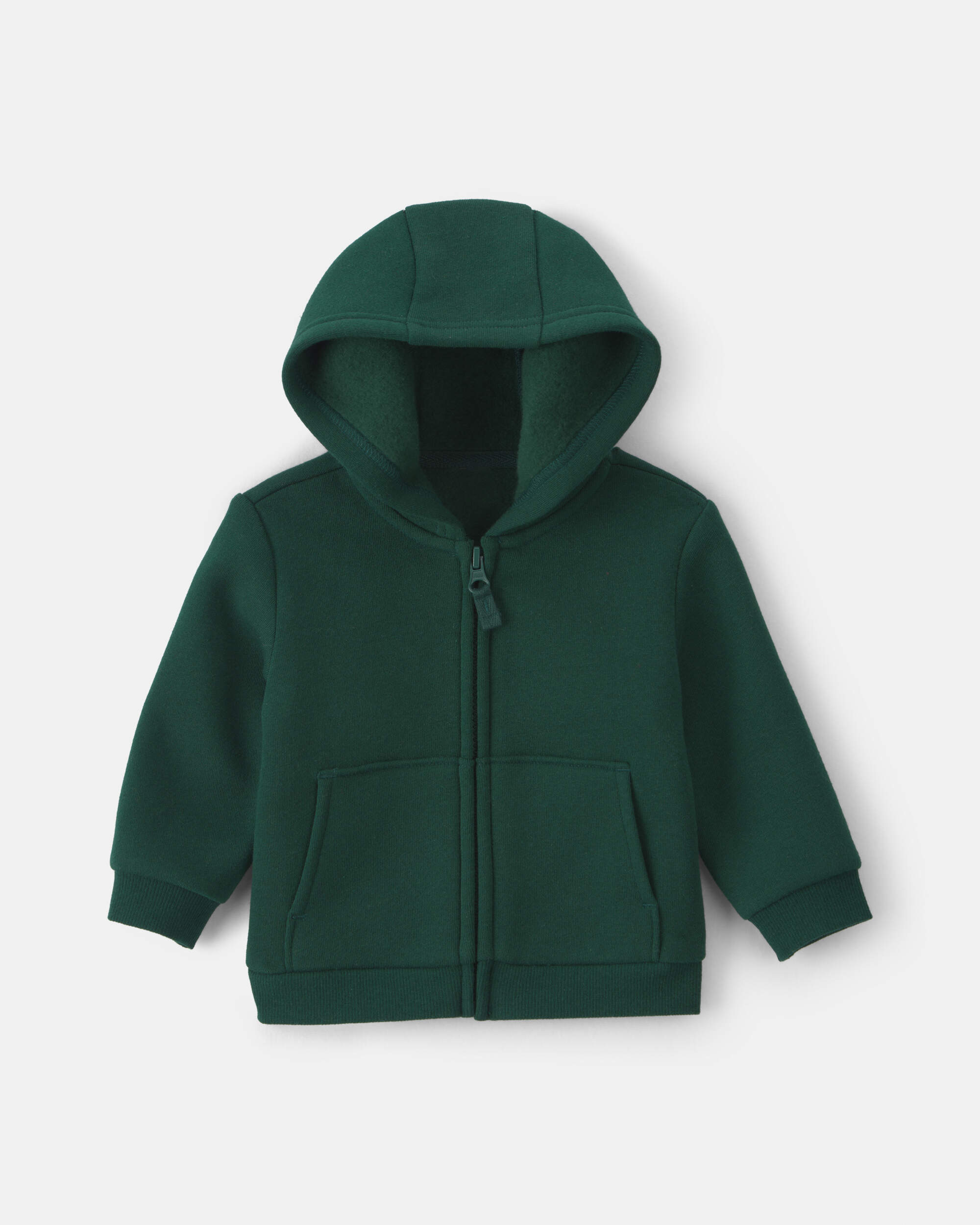Baby Boy Fleece Zip-Up Hoodie - Green