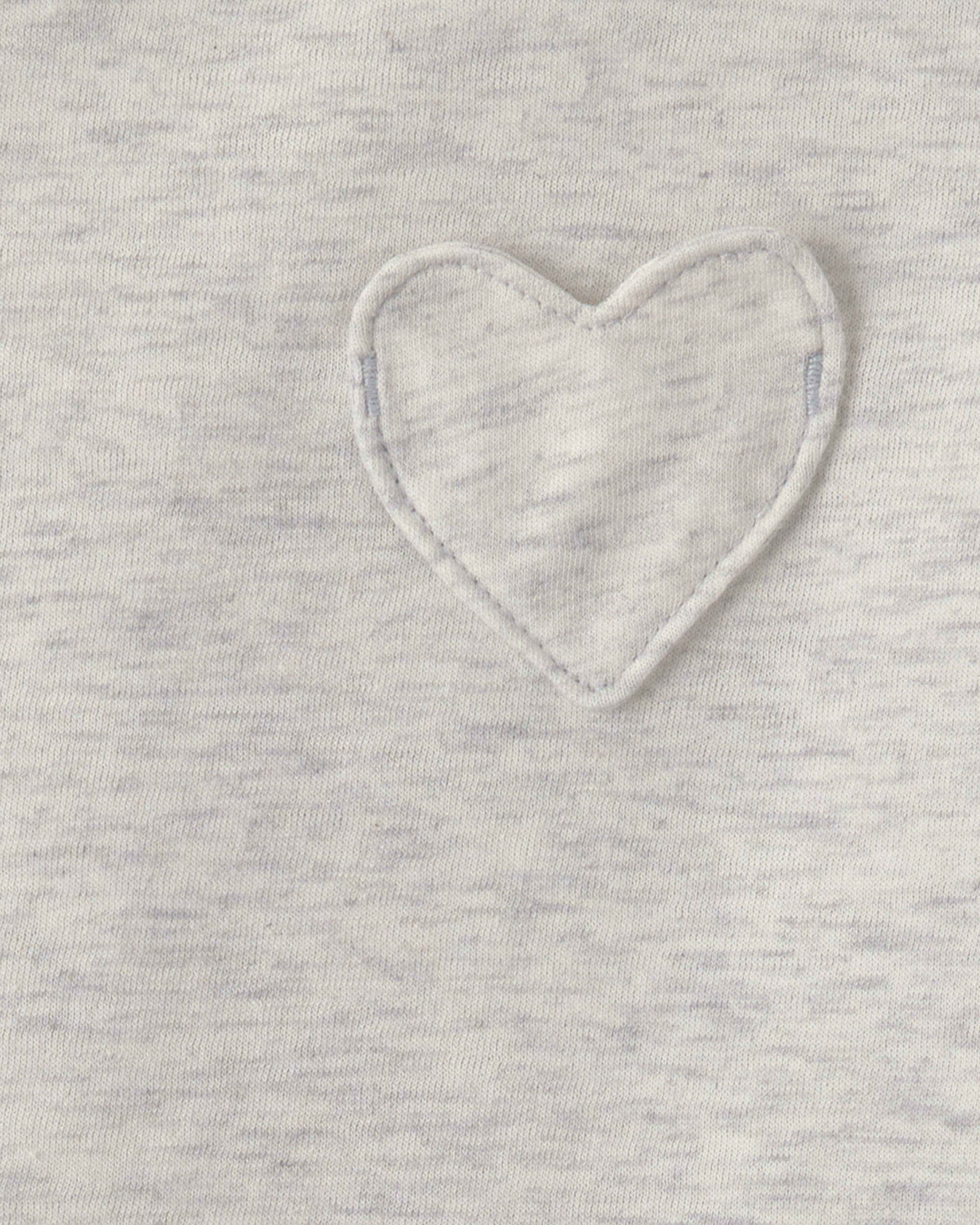 Toddler Girl Heart Long-Sleeve Top - Grey