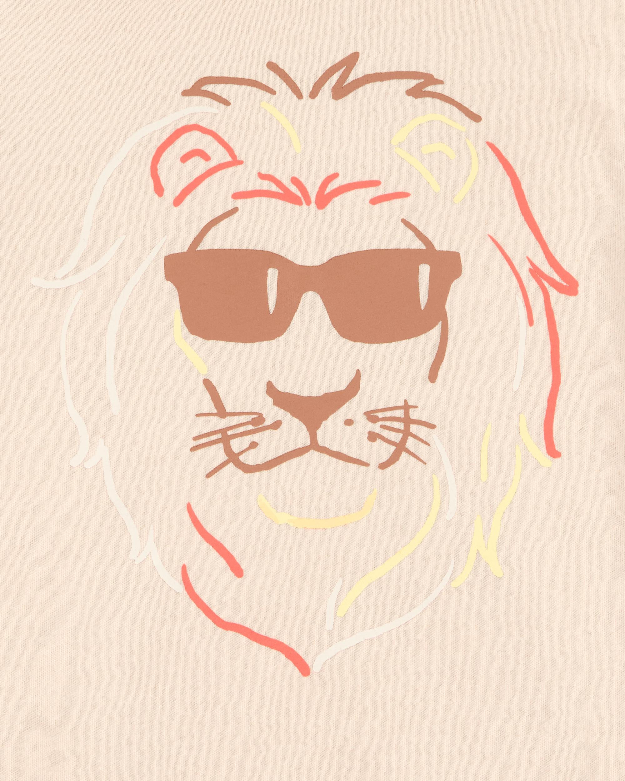 Toddler Lion Short-Sleeve Graphic Tee - Brown