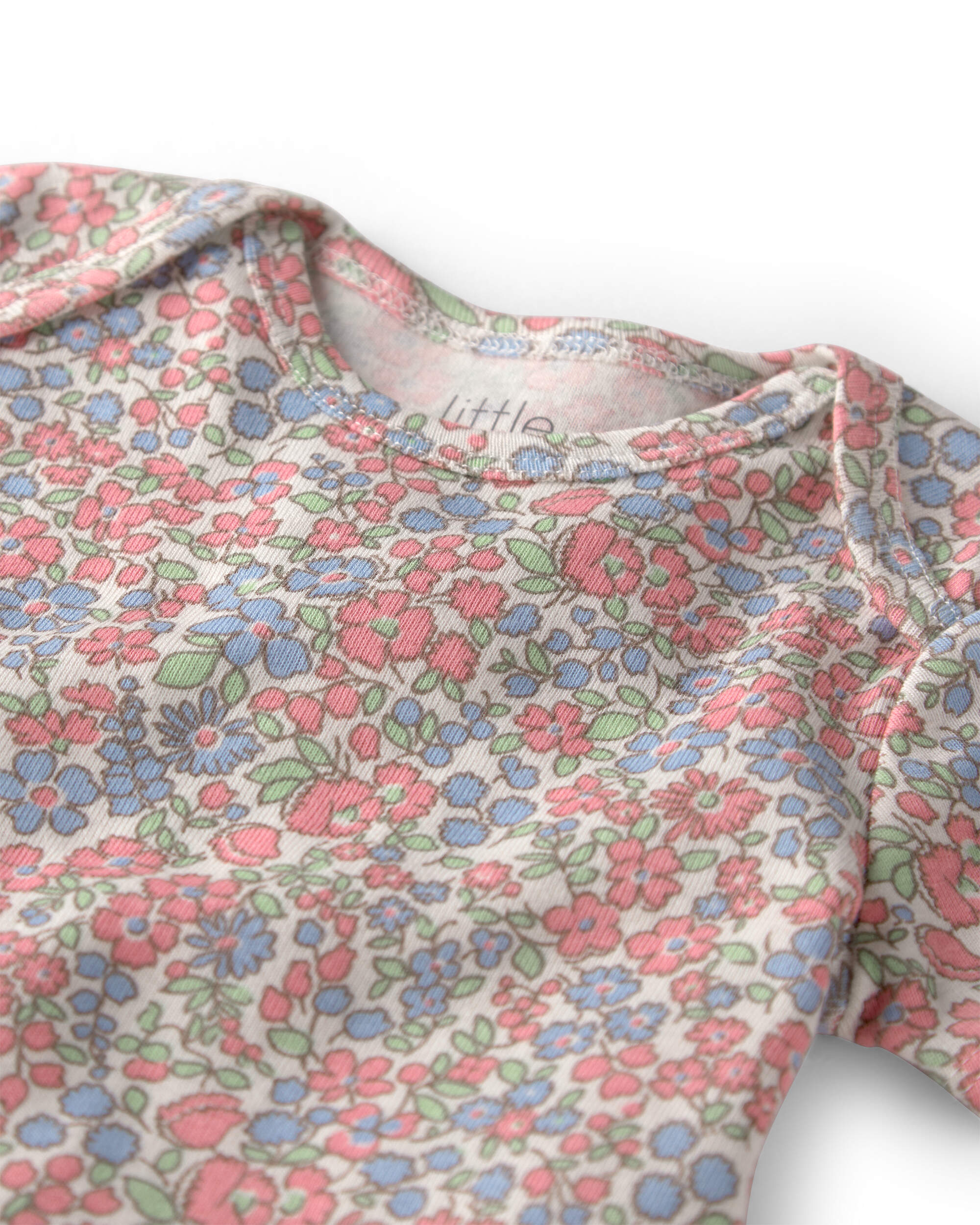 Girls 3-Pack Organic Cotton Bodysuits Spring Floral