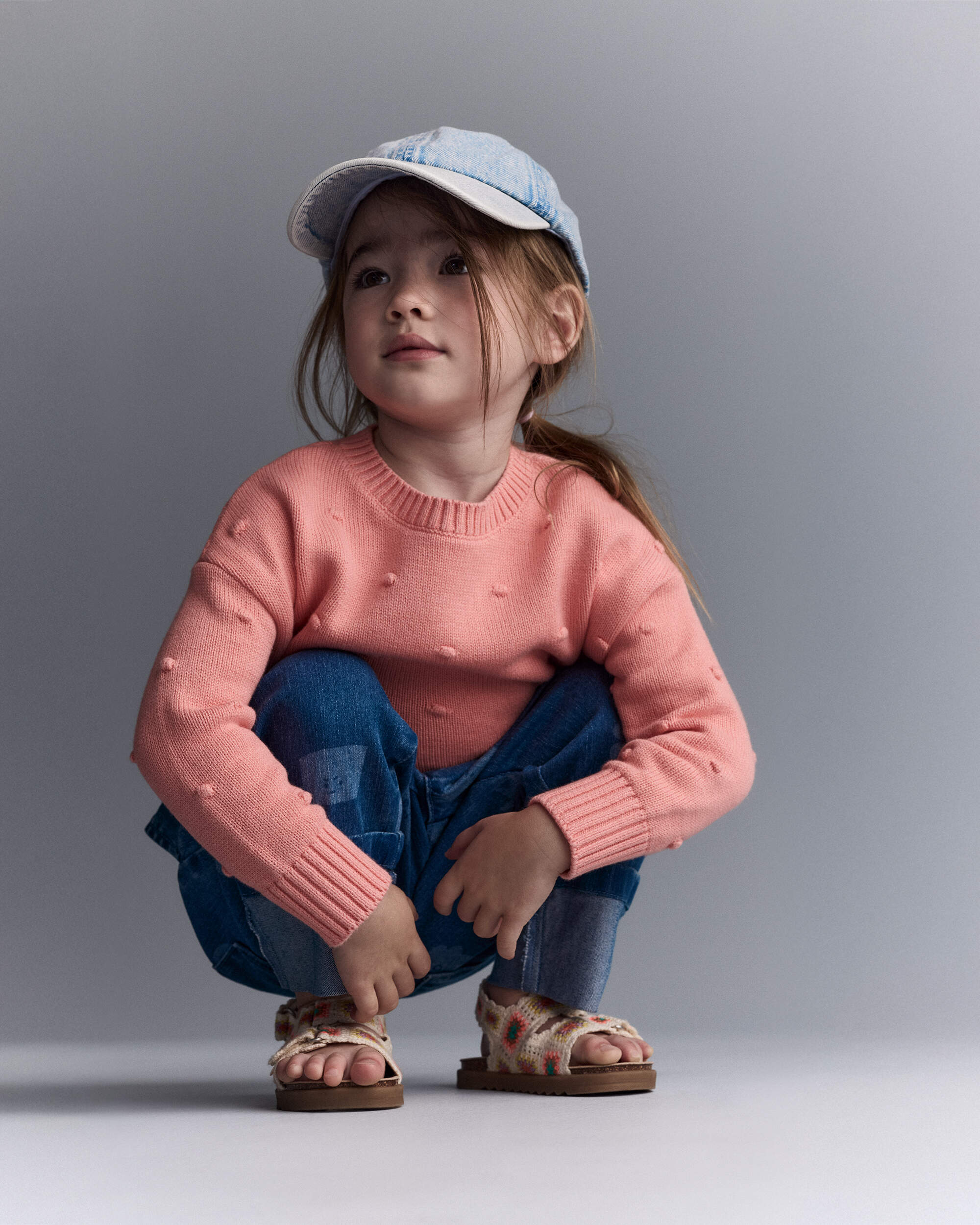 Toddler Girl Popcorn Sweater