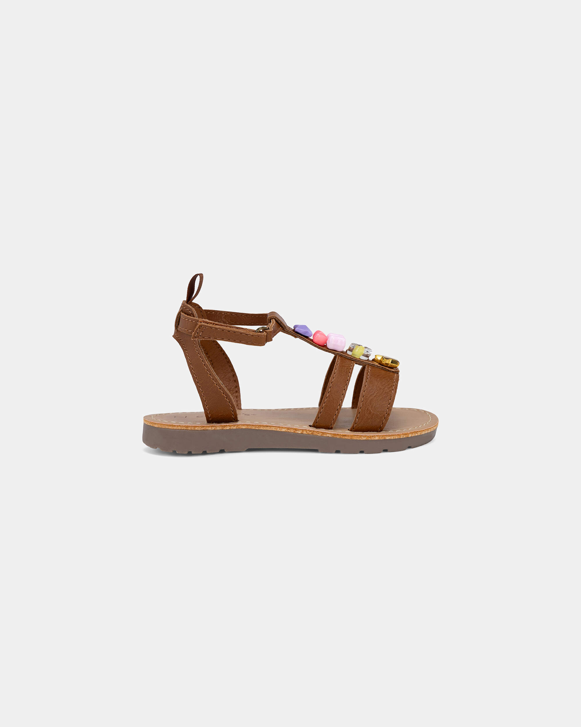 Toddler Girl Charm Sandals - Brown