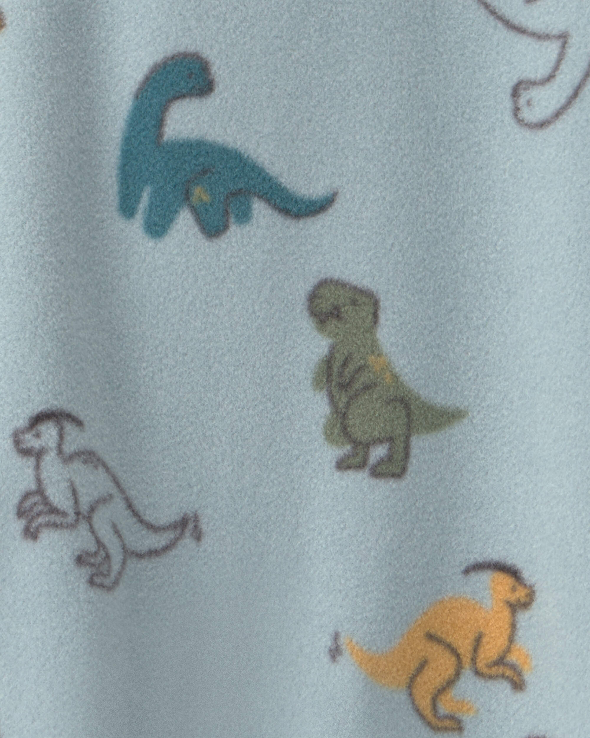 Baby Boy Fleece Dinosaur 2-Way Zip Sleeper - Blue