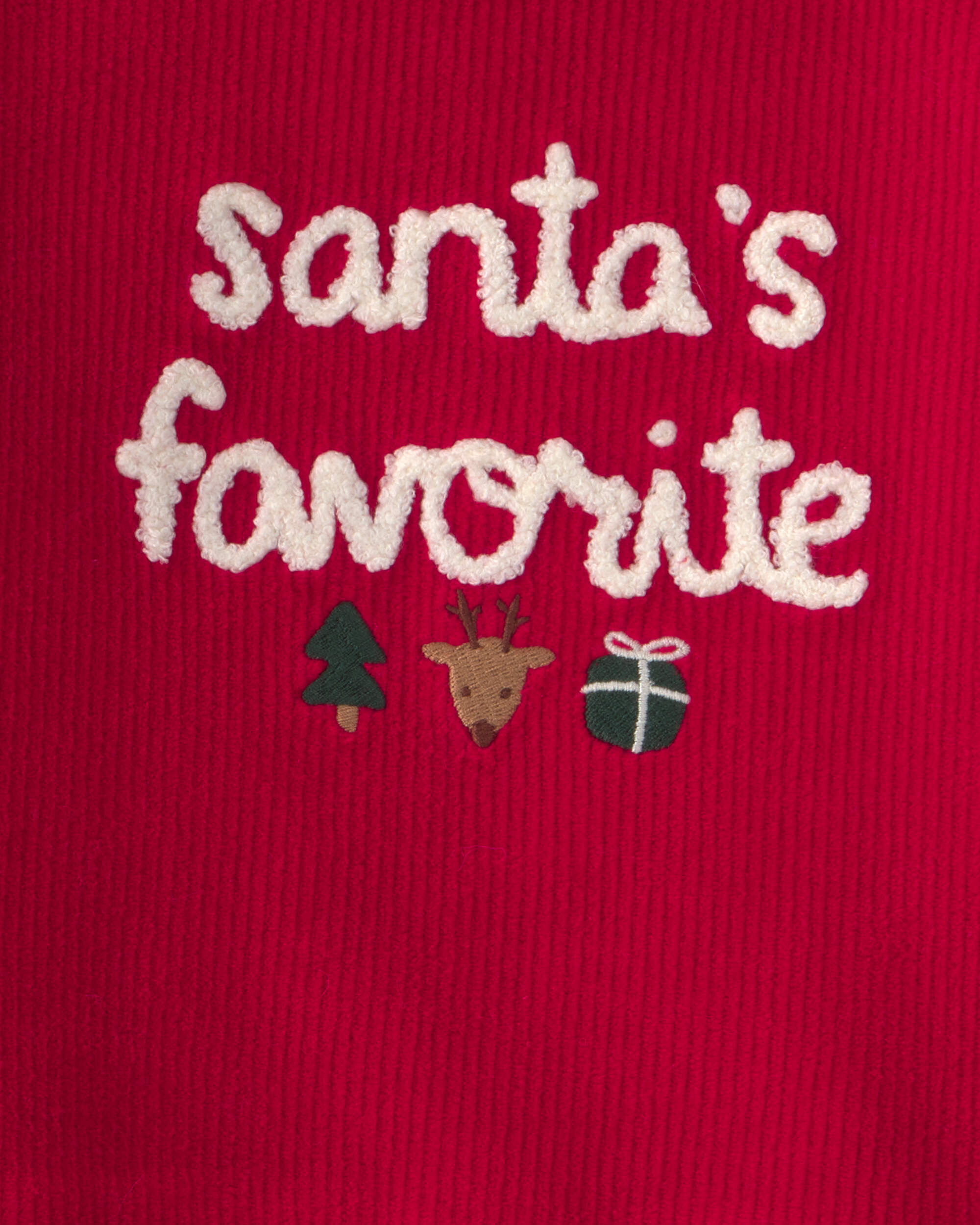 Baby 2-Piece 'Santa's Favorite' Long-Sleeve Top & Pant Set - Red