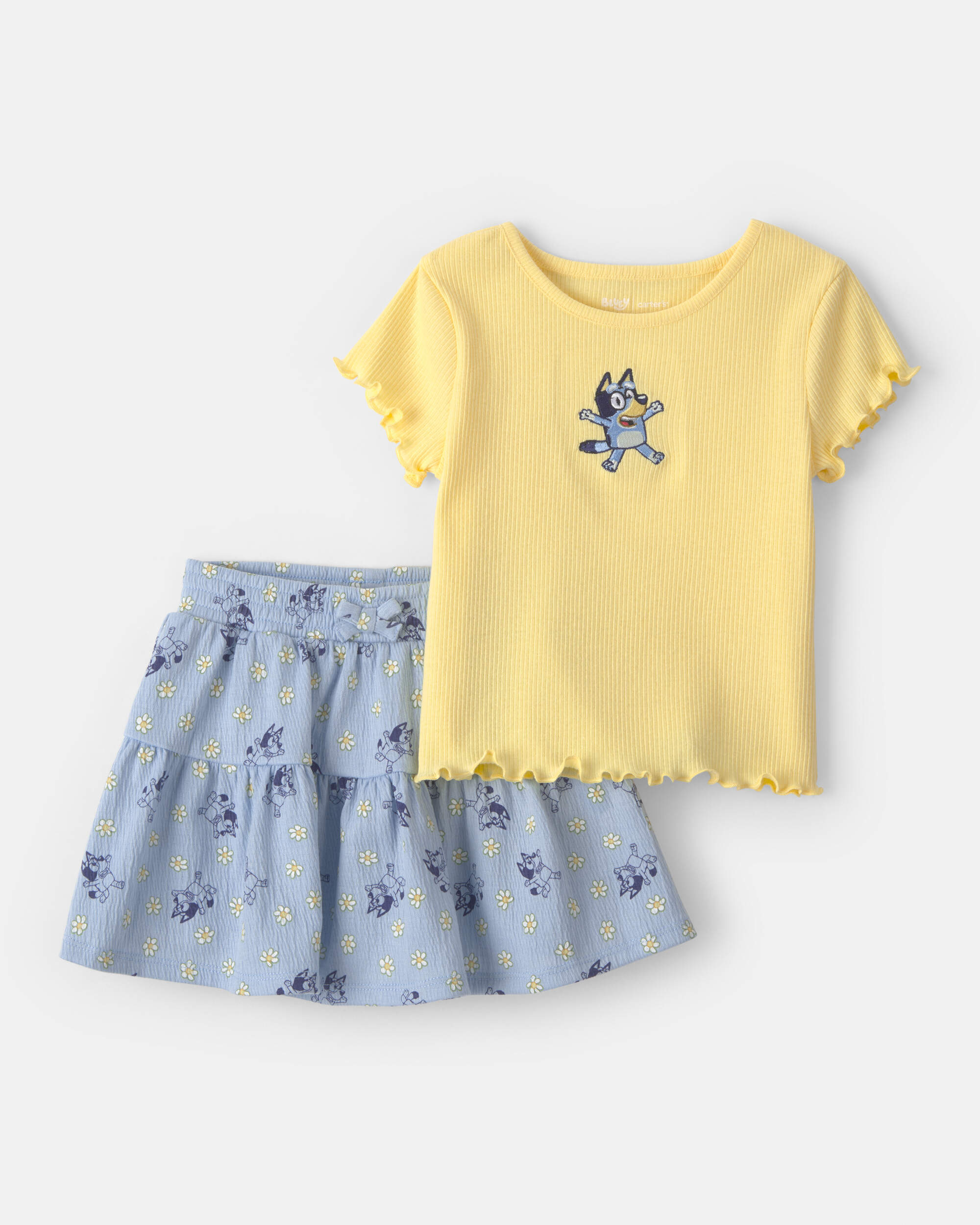 Toddler Girl 2-Piece Bluey™ Top & Skort Set - Yellow/Blue