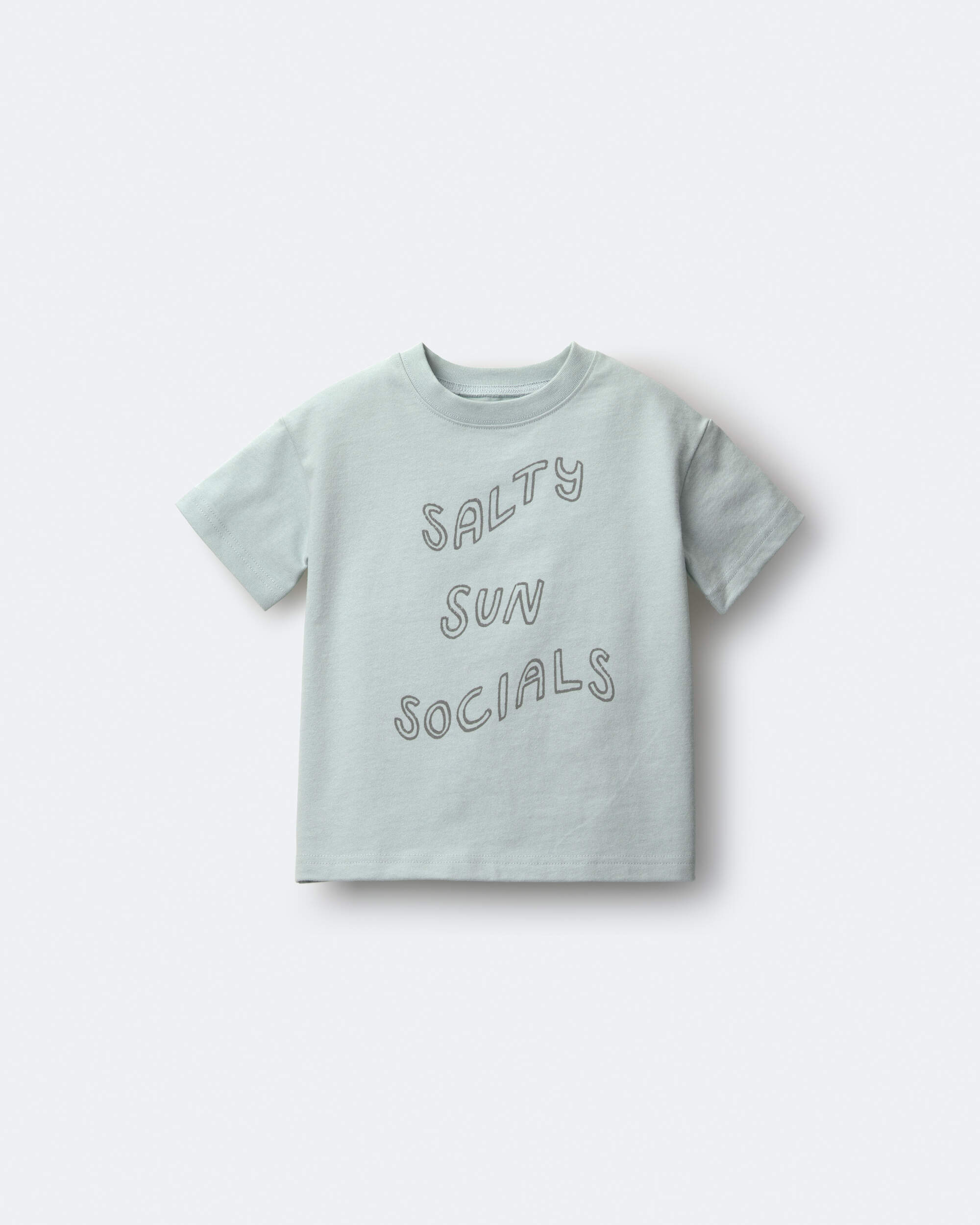 Toddler 'Salty Sun Socials' Relaxed Graphic Tee - Light Blue