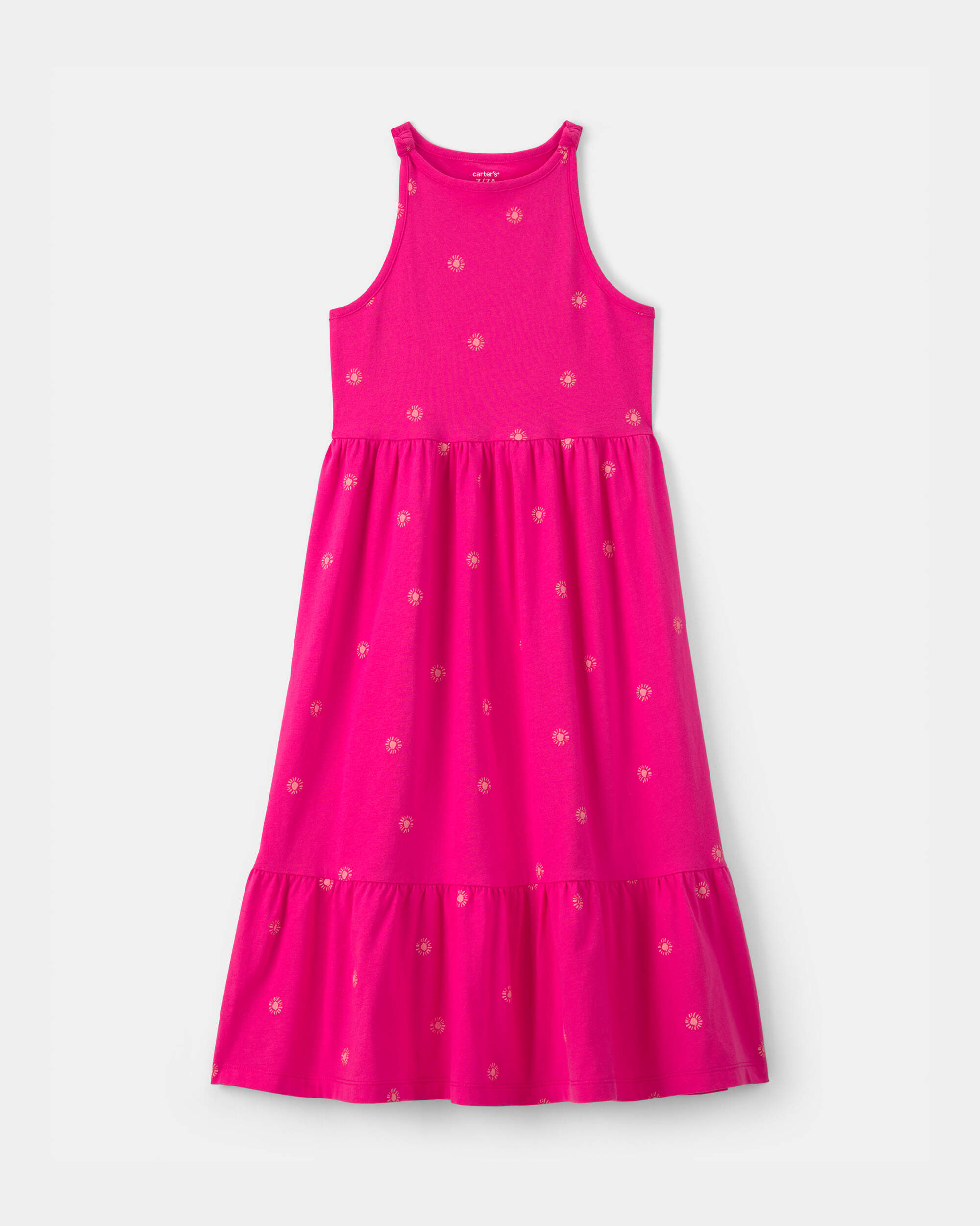 Girls Sunshine Sleeveless Maxi Dress - Pink