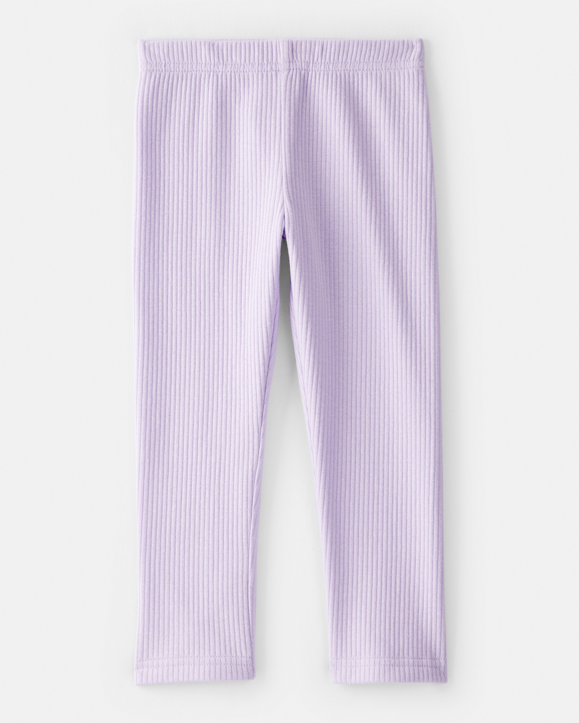 Toddler Girl Pull-On Stretch Rib Leggings - Purple