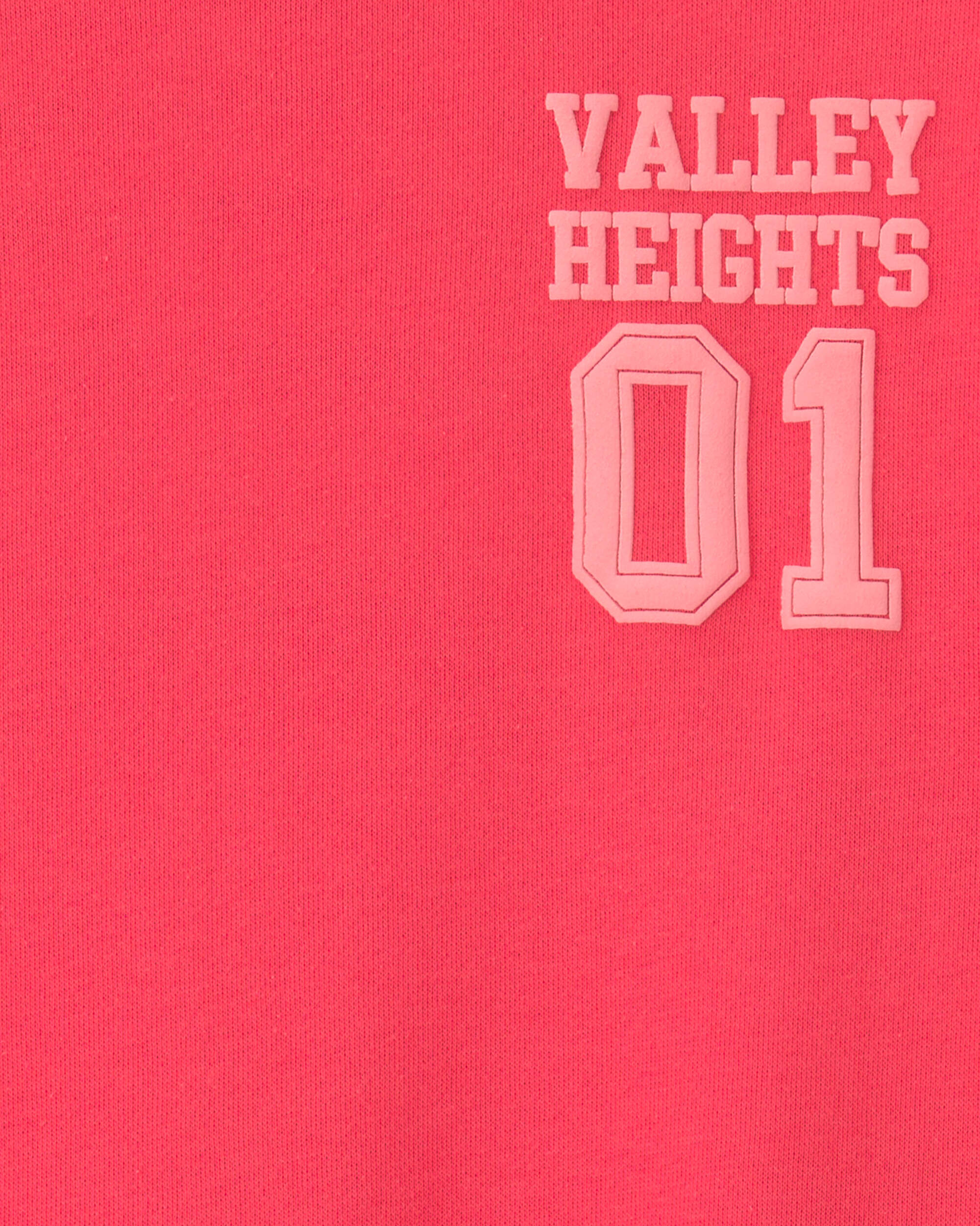 Boys French Terry Long-Sleeve Pullover Sweatshirt - Red