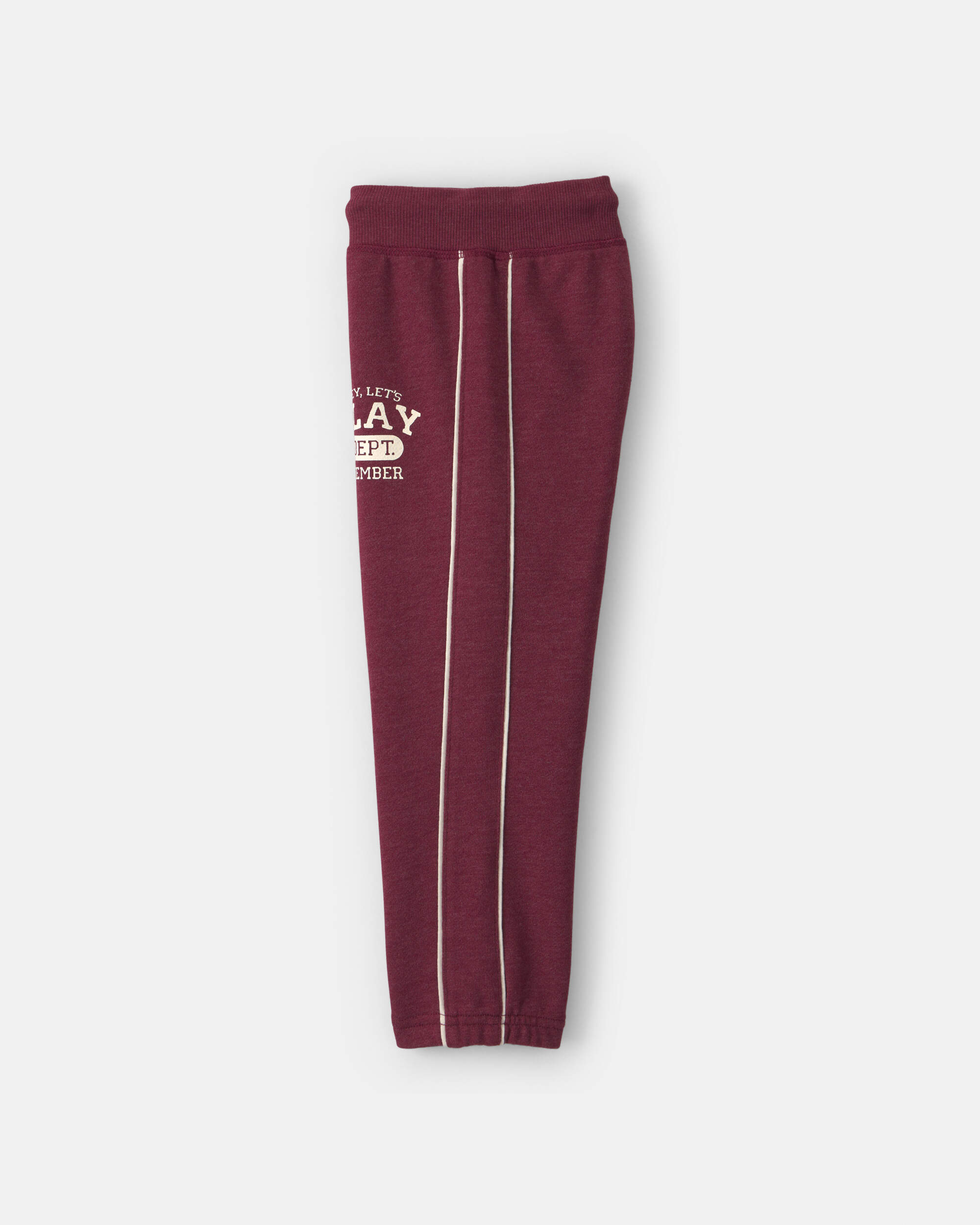 Toddler Boy 'Play' French Terry Joggers - Burgundy