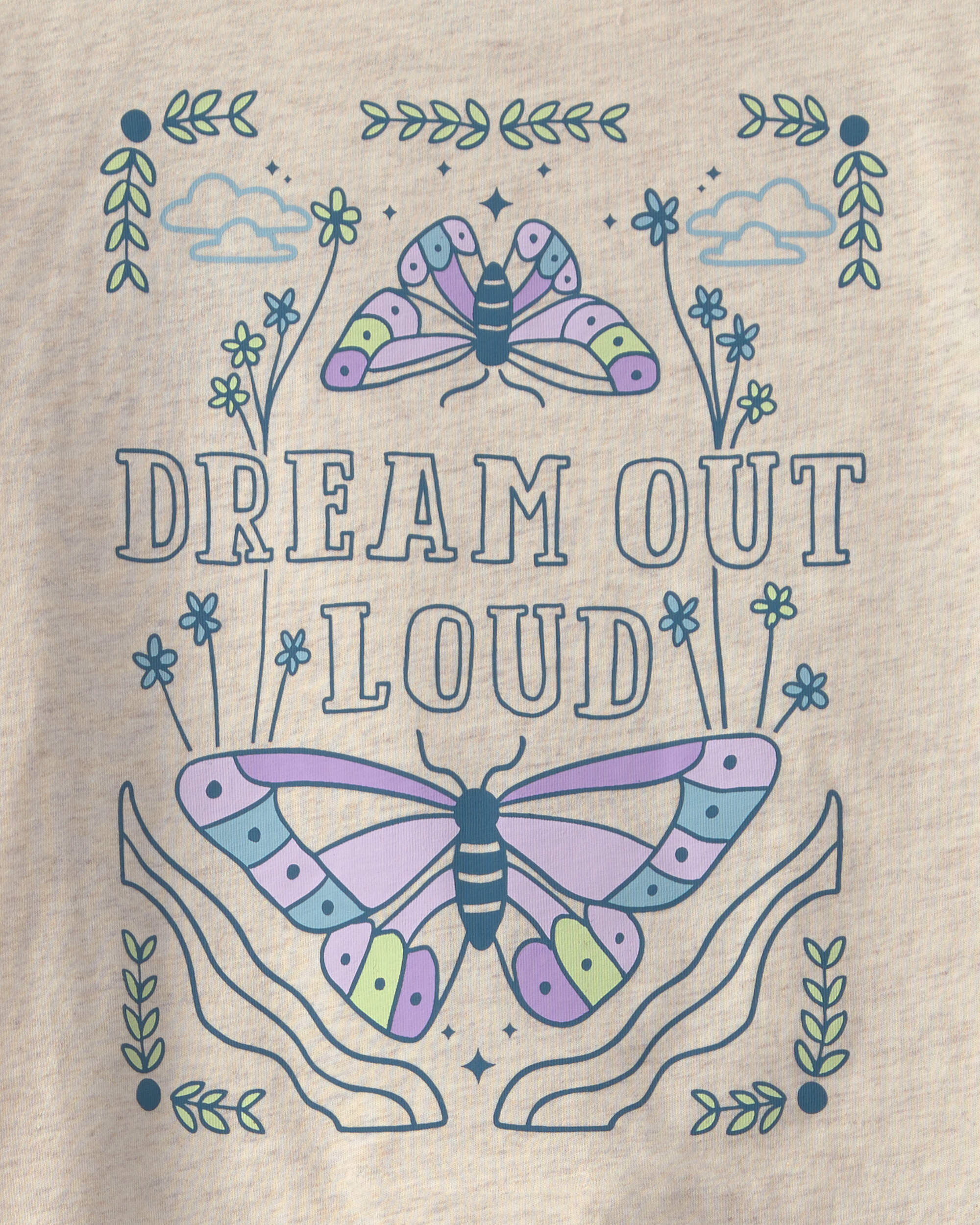 Girls Butterfly Long-Sleeve Top - Ivory