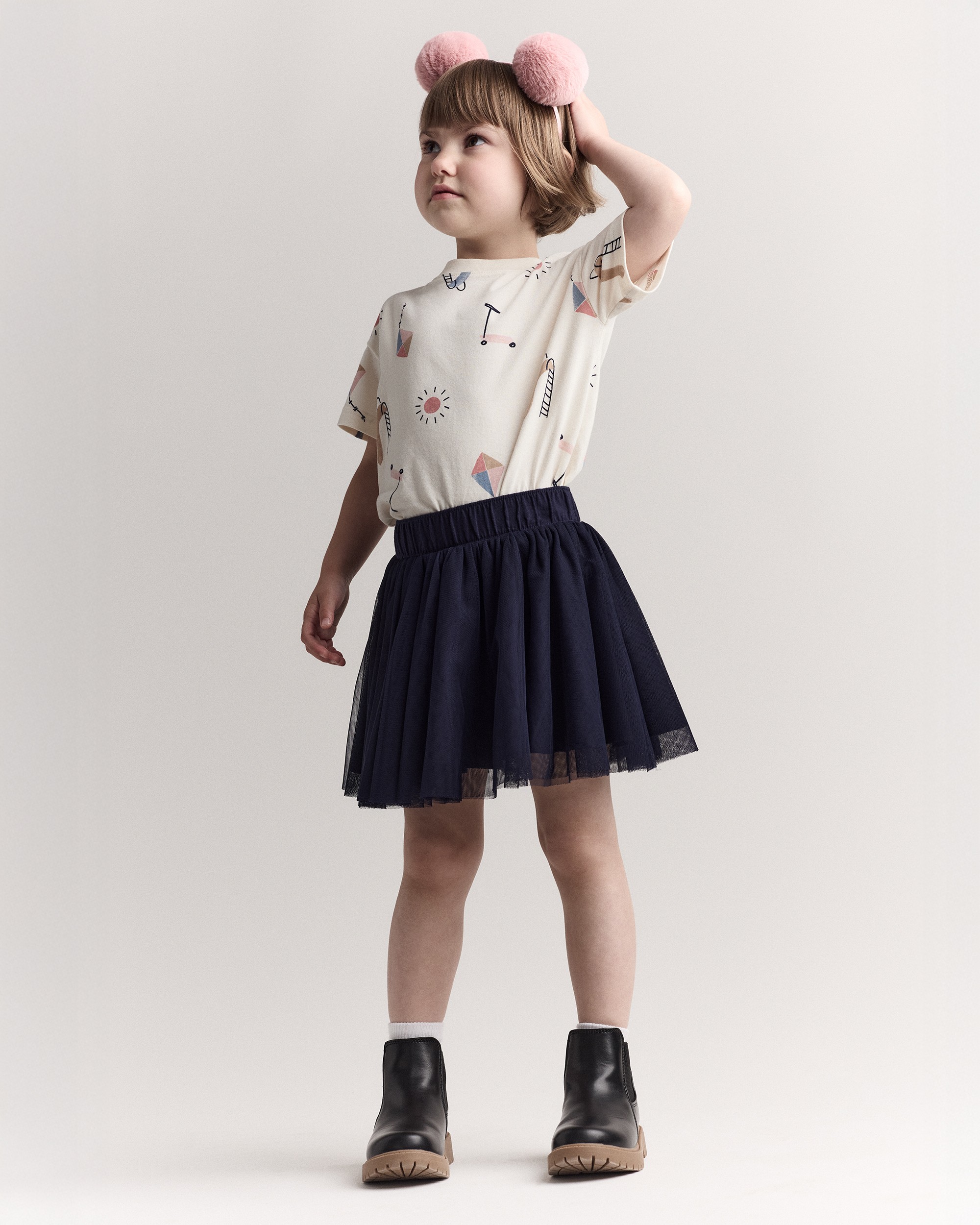 Toddler Girl Avenue Twirl™ Mini Skirt with Tulle - Navy