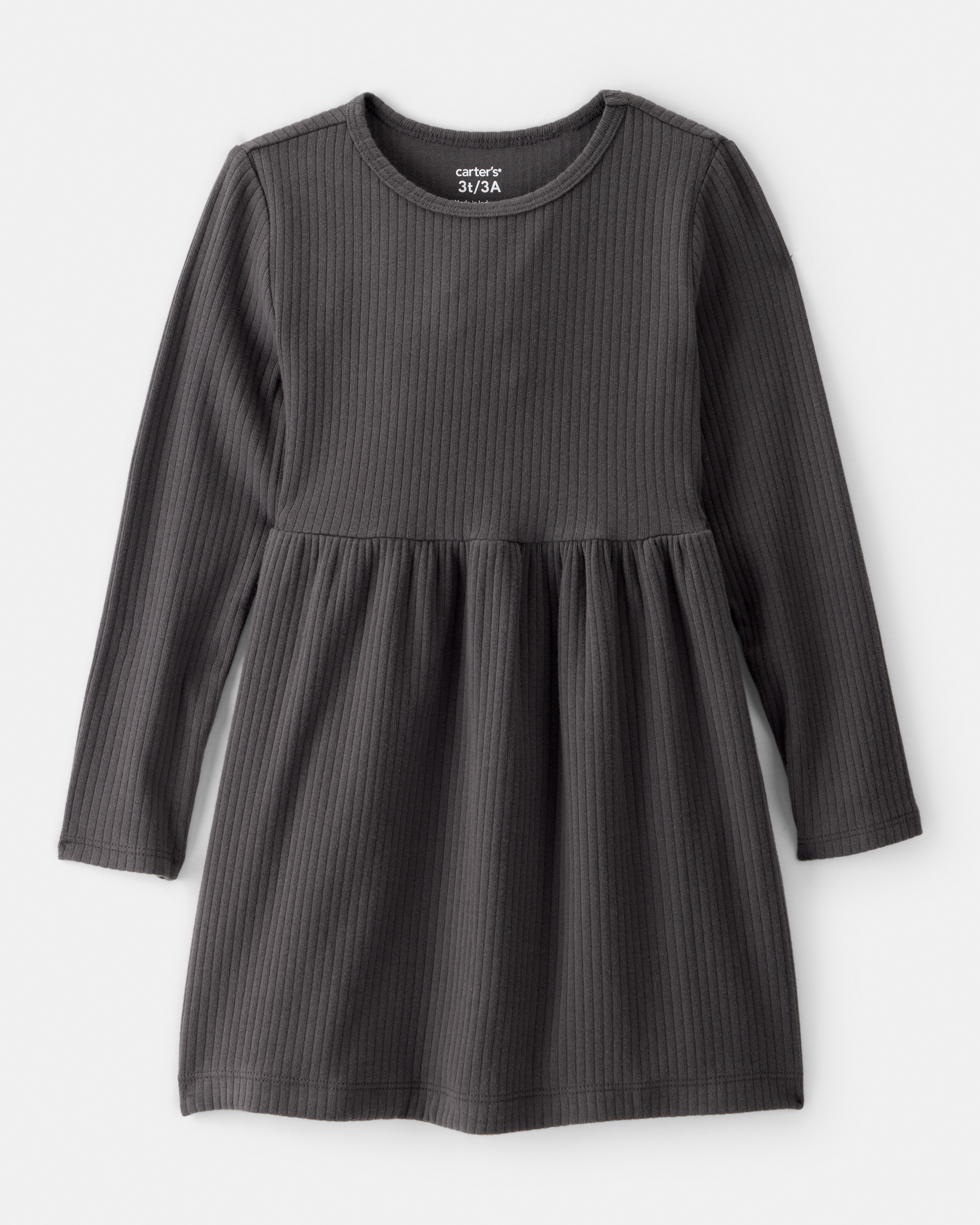 Toddler Girl Long-Sleeve Dress - Black