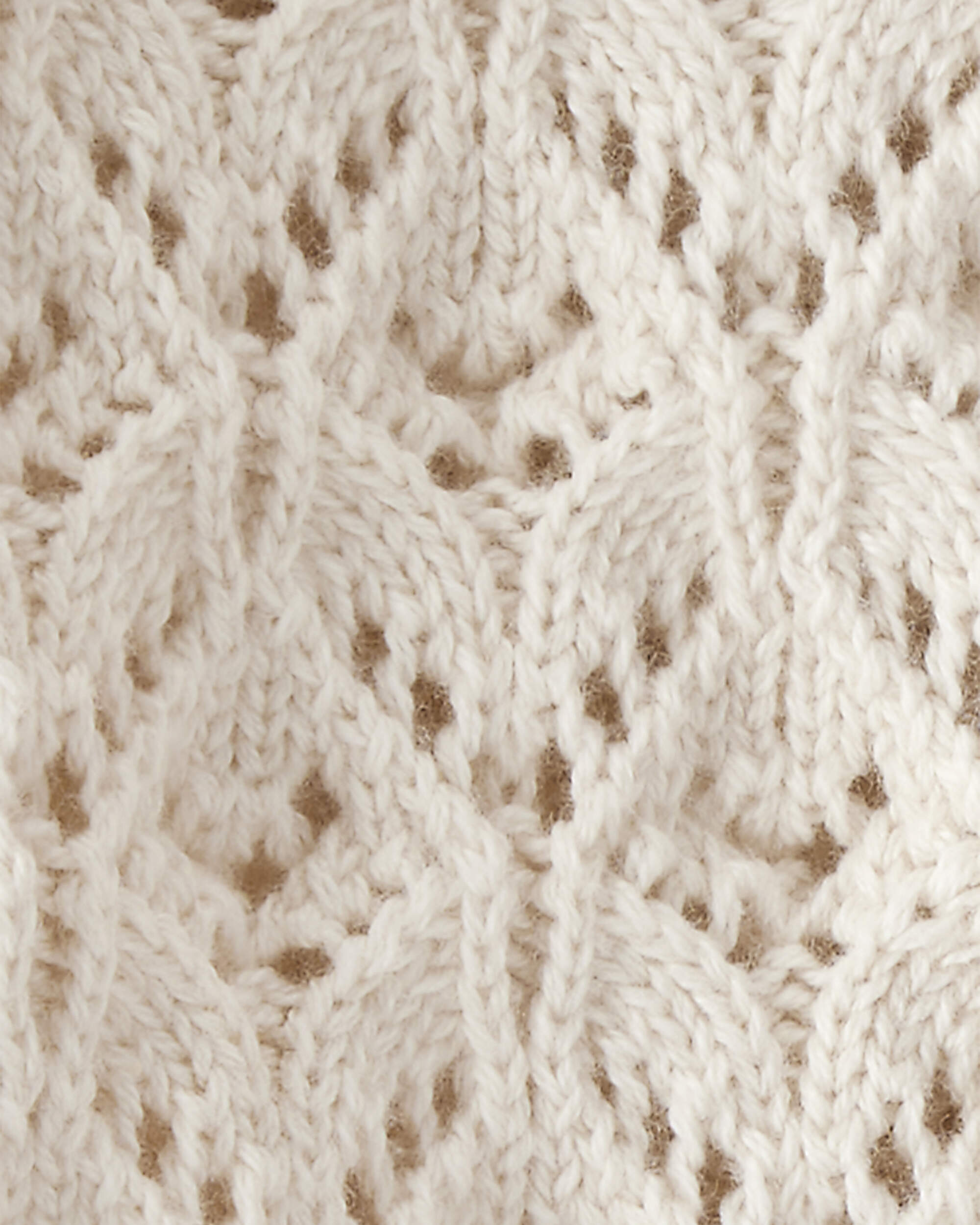 Baby Girl Organic Cotton Pointelle Sweater